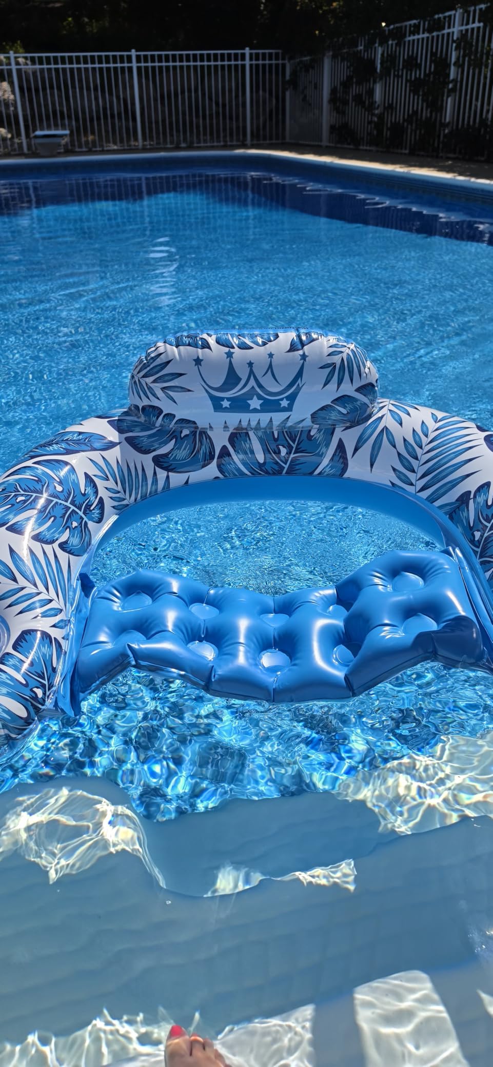 Jasonwell Inflatable Pool Float Chair - 2Pack Pool Floaties Floating Pool Chair Lounge Floats for Swimming Pool Water Chair Pool Lounger with Cup Holder Pool Toy Party Floaty Adults (BG-L) customer photo 2