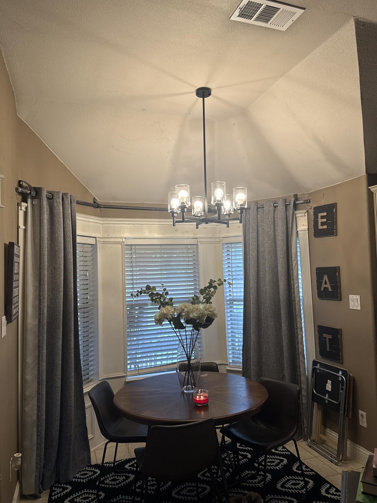Black Farmhouse Chandeliers for Dining Room Light Fixtures Over Table customer photo 1