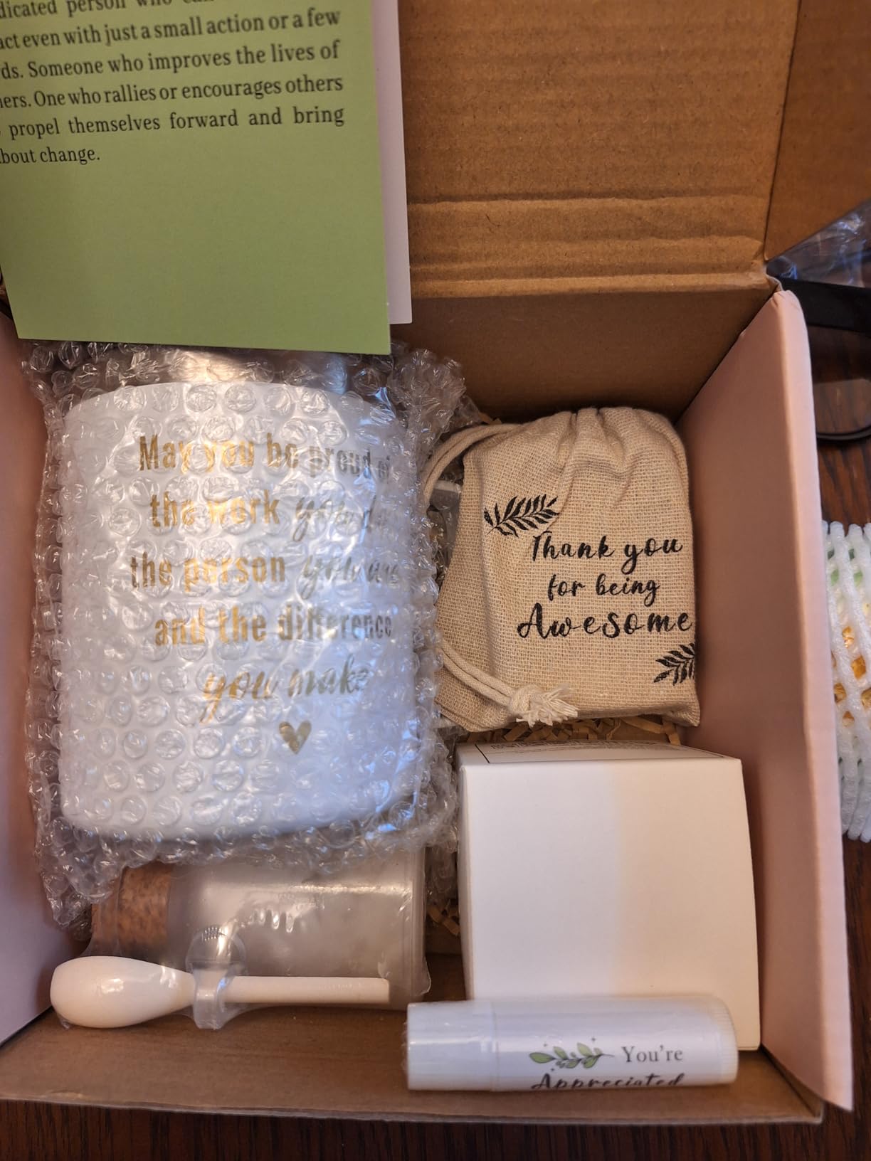 iAOVUEBY Thank You Gifts for Women, Employee Appreciation Gifts, 8PCS Thank You Gift Box with Spa Set, Difference Maker Gifts for Coworker, Teacher, Boss, Secretary, Nurse customer photo 1