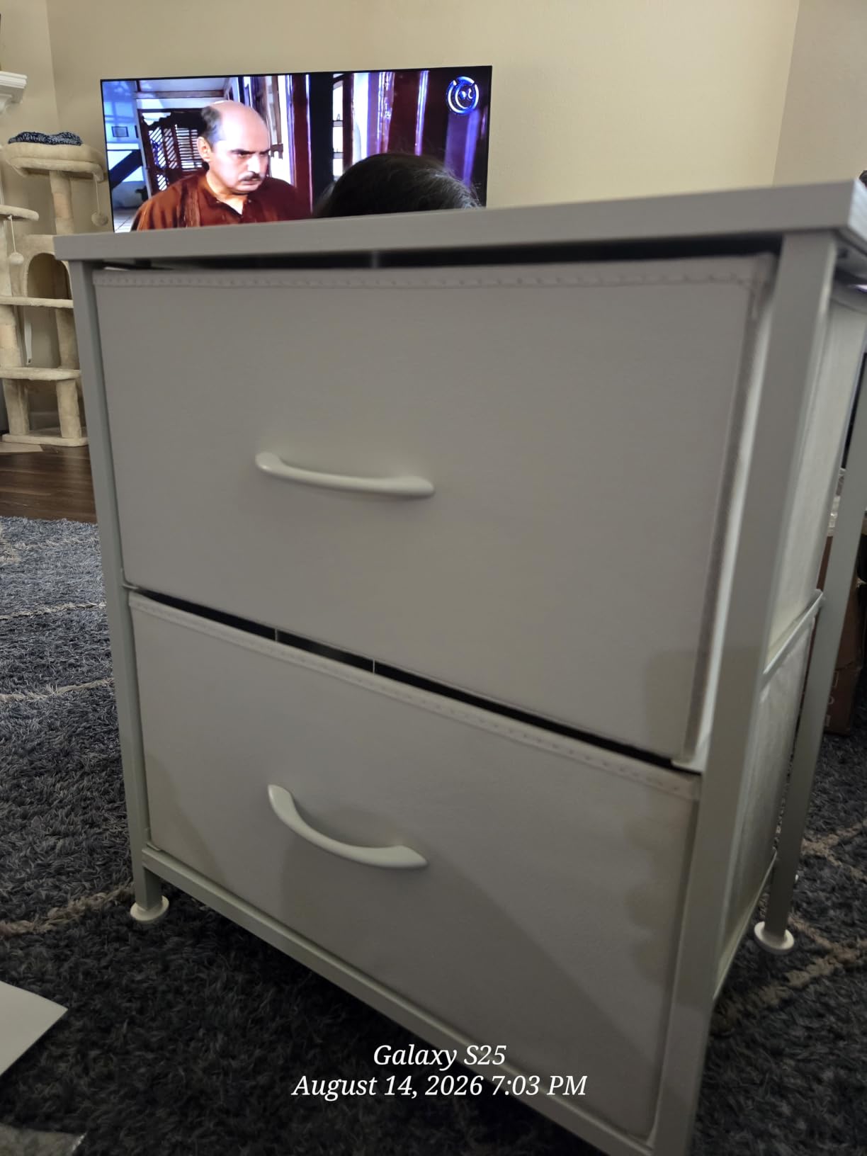 DUMOS Night Stand Small Dresser for Bedroom with 2 Drawers, Bedside Table customer photo 1