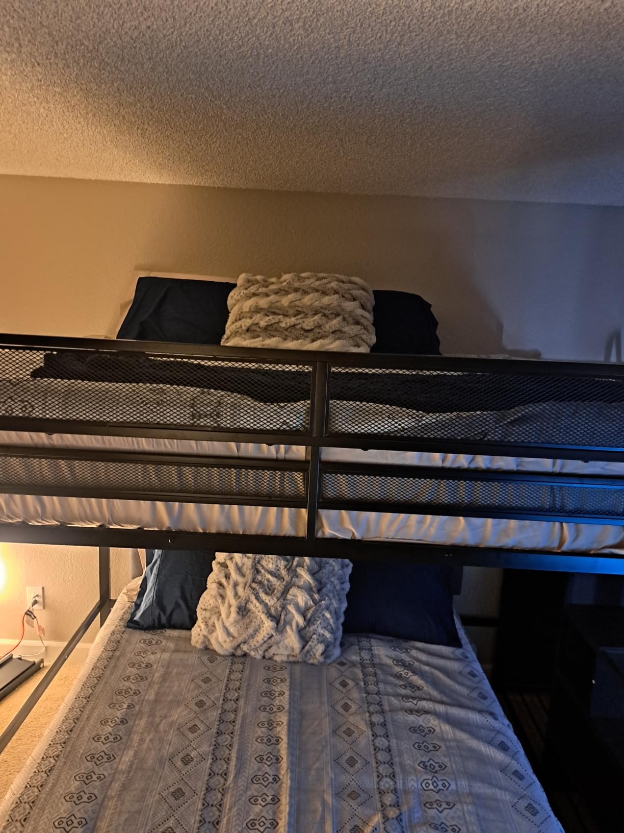 Mirightone Full Size Loft Bed with Stairs and Storage, Metal Loft Bed Frame with Bedside Shelf and Large Under-Bed Space, Heavy-Duty Bed for Adults Teens and Kids, Convertible Staircase, Black customer photo 1