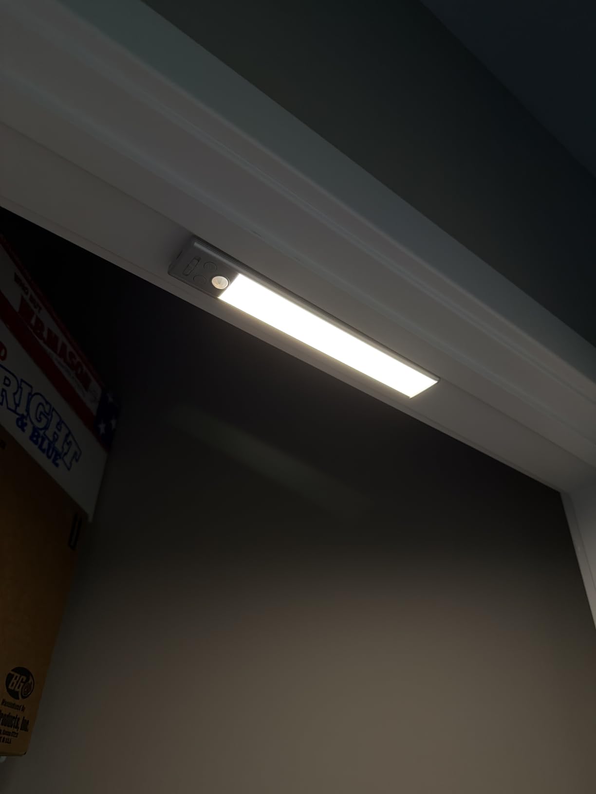 Gritin 10.2inch Under Cabinet Lighting Rechargeable 2 Pack | 3 Color Temps & 5 Brightness,Super Bright,4 Modes,Motion Sensor,Long Lasting - Easy Installation Magnetic Under Closet Lights customer photo 2