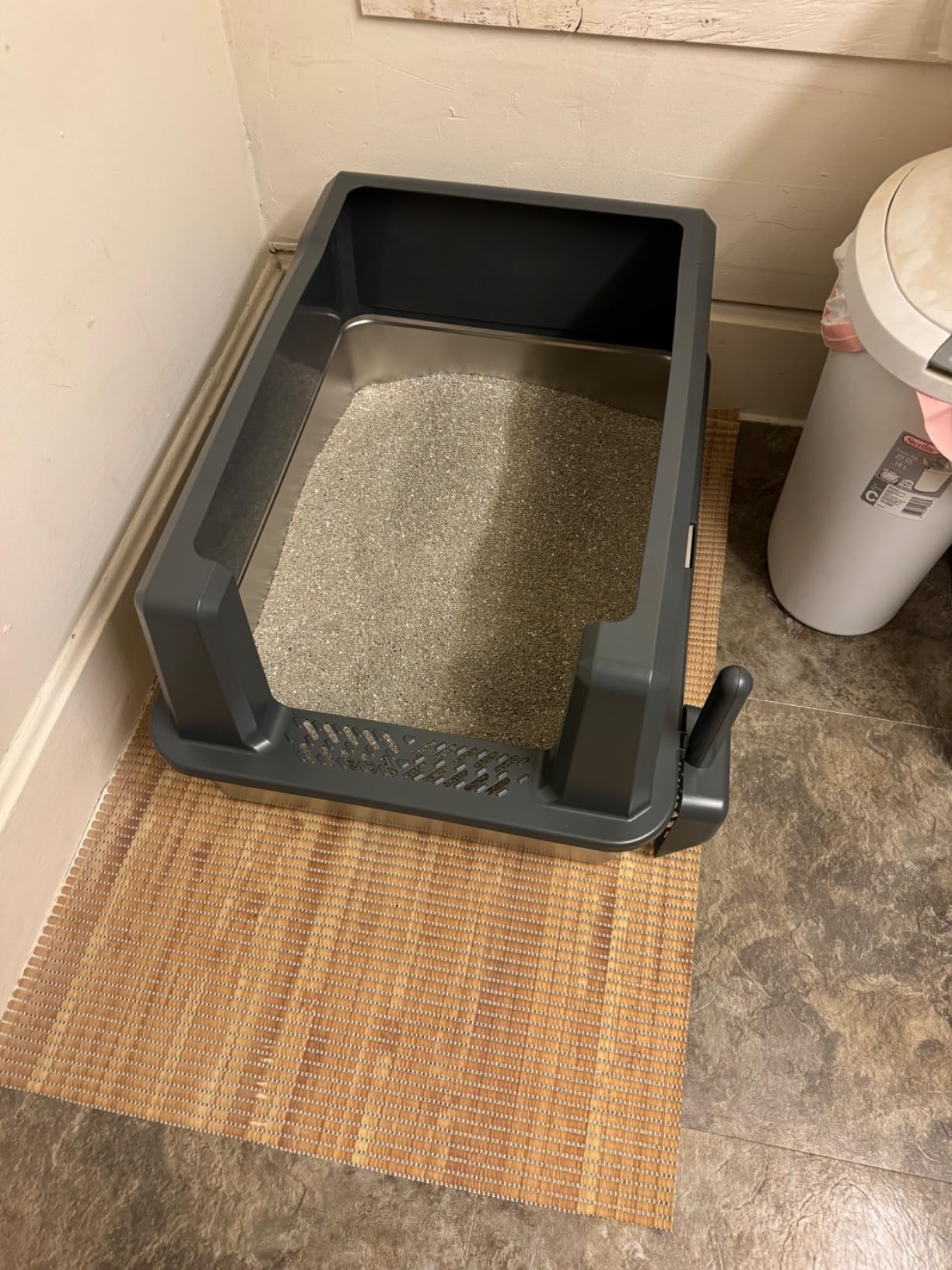 XXL Stainless Steel Litter Box with Lid for Multiple & Big Cats customer photo 1