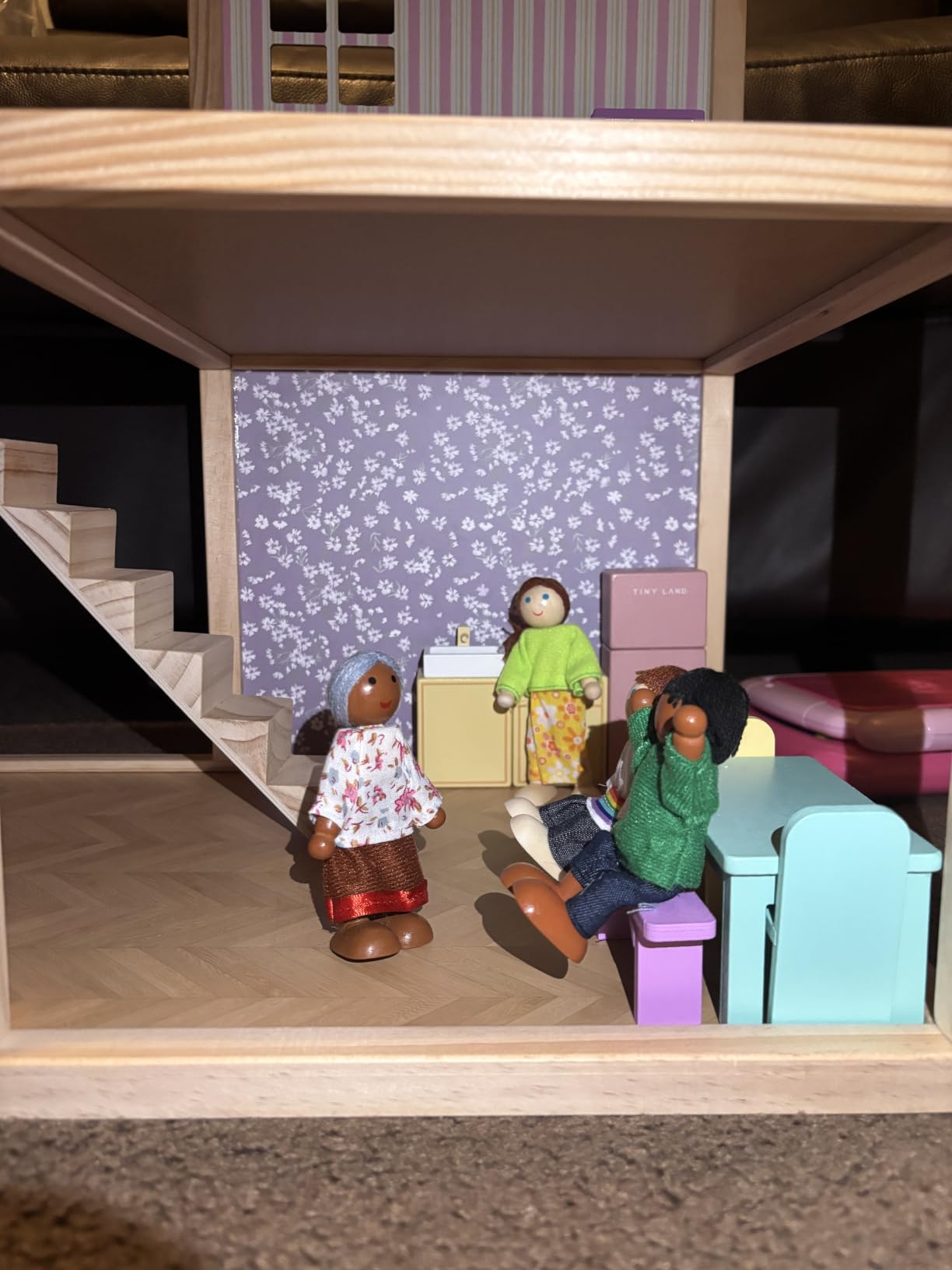 Tiny Land Wooden Dollhouse for Girls - 6 Rooms Wooden Doll House customer photo 2