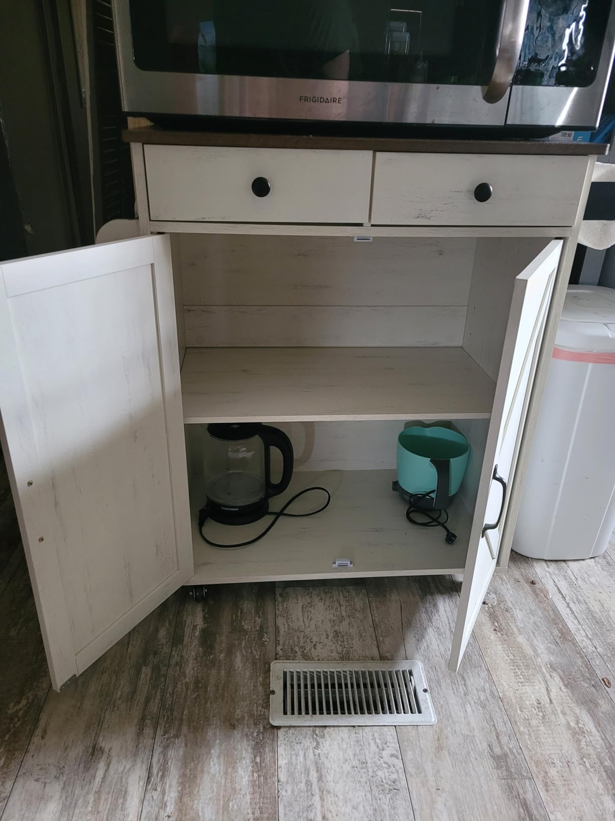 VASAGLE Mobile Kitchen Island with 2 Doors, 2 Drawers customer photo 1