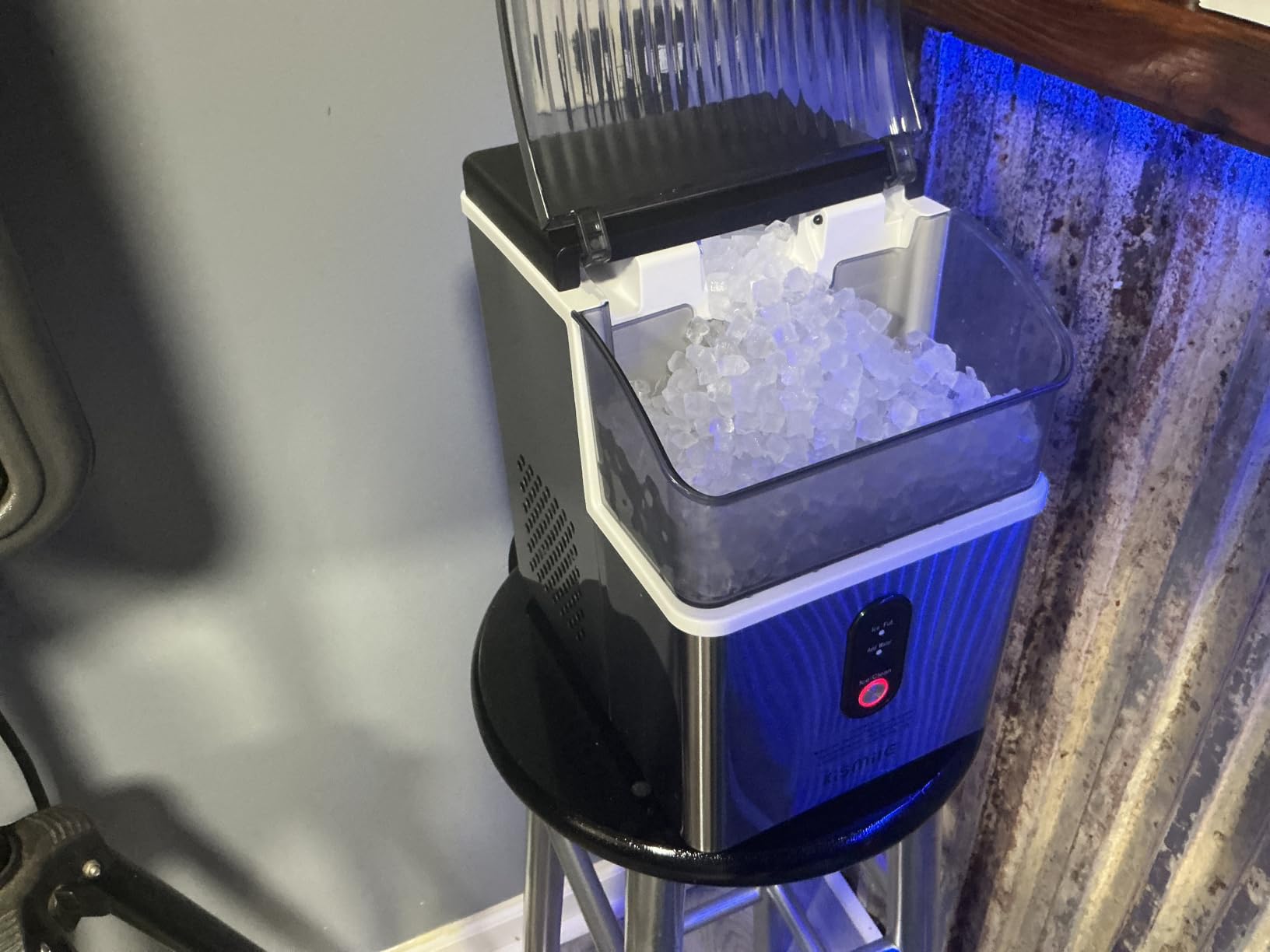 Kismile Nugget Ice Maker Countertop, 35 lbs/Day, Stainless Steel customer photo 2