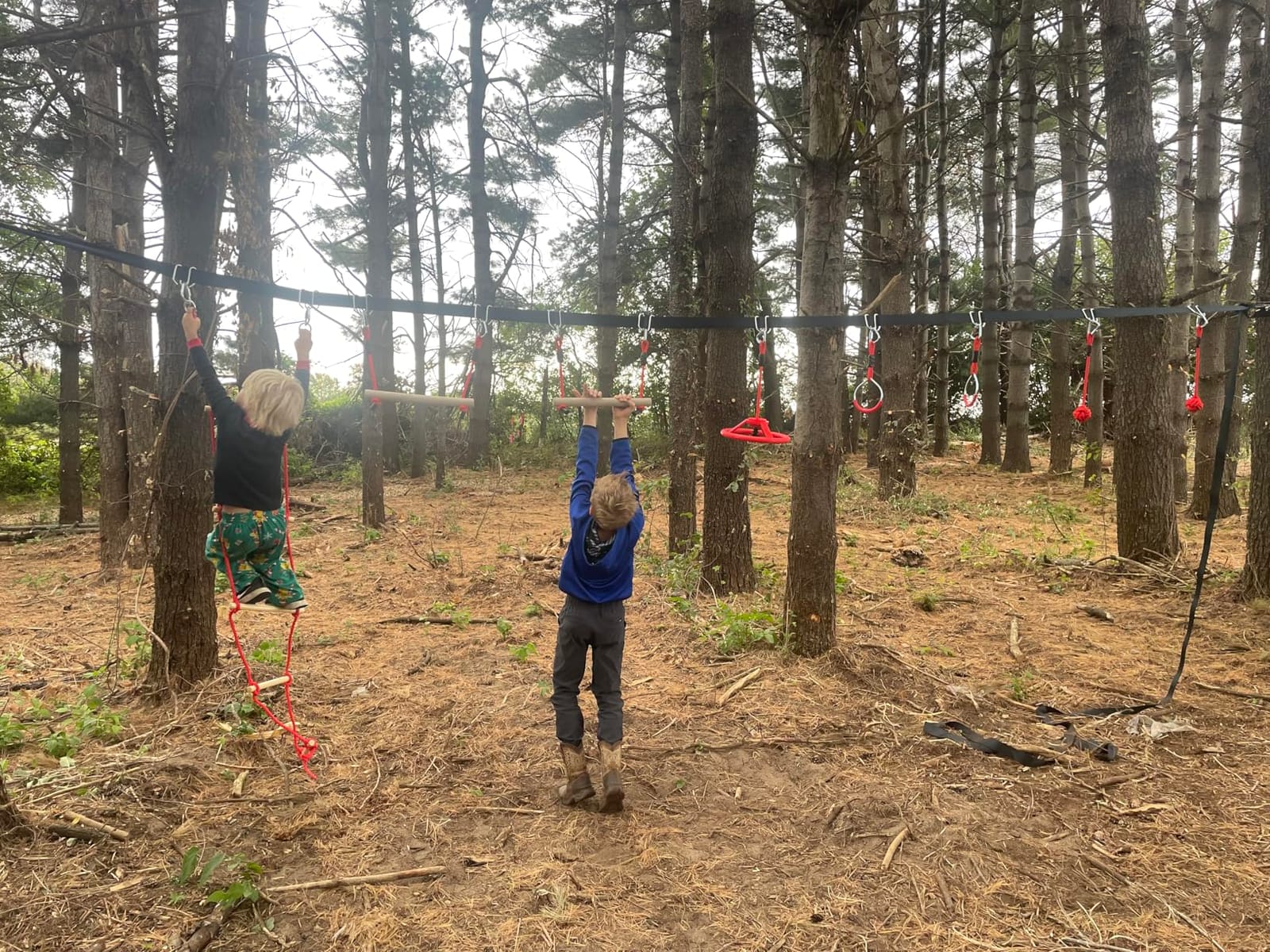 Ninja Warrior Obstacle Course Kids Outside - 50ft Backyard Slackline customer photo 1