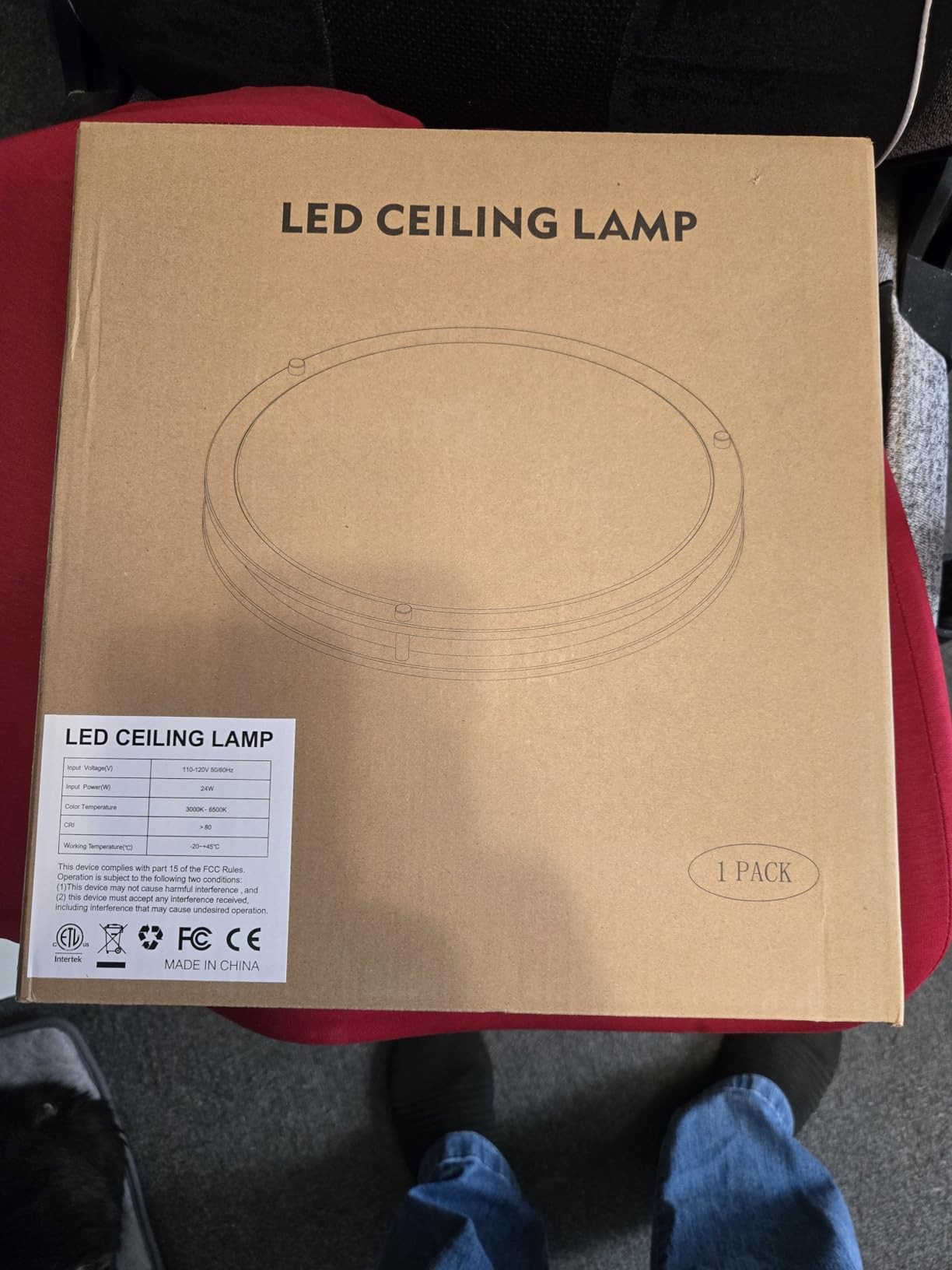 libtit 13-Inch Flush Mount Ceiling Lights, Dimmable 3000K-6500K Adjustable LED Ceiling Light, 24W Round Slim Light Fixture, Brushed Nickel for Kitchen, Bedroom, Bathroom, Hallway-ETL Listed customer photo 2