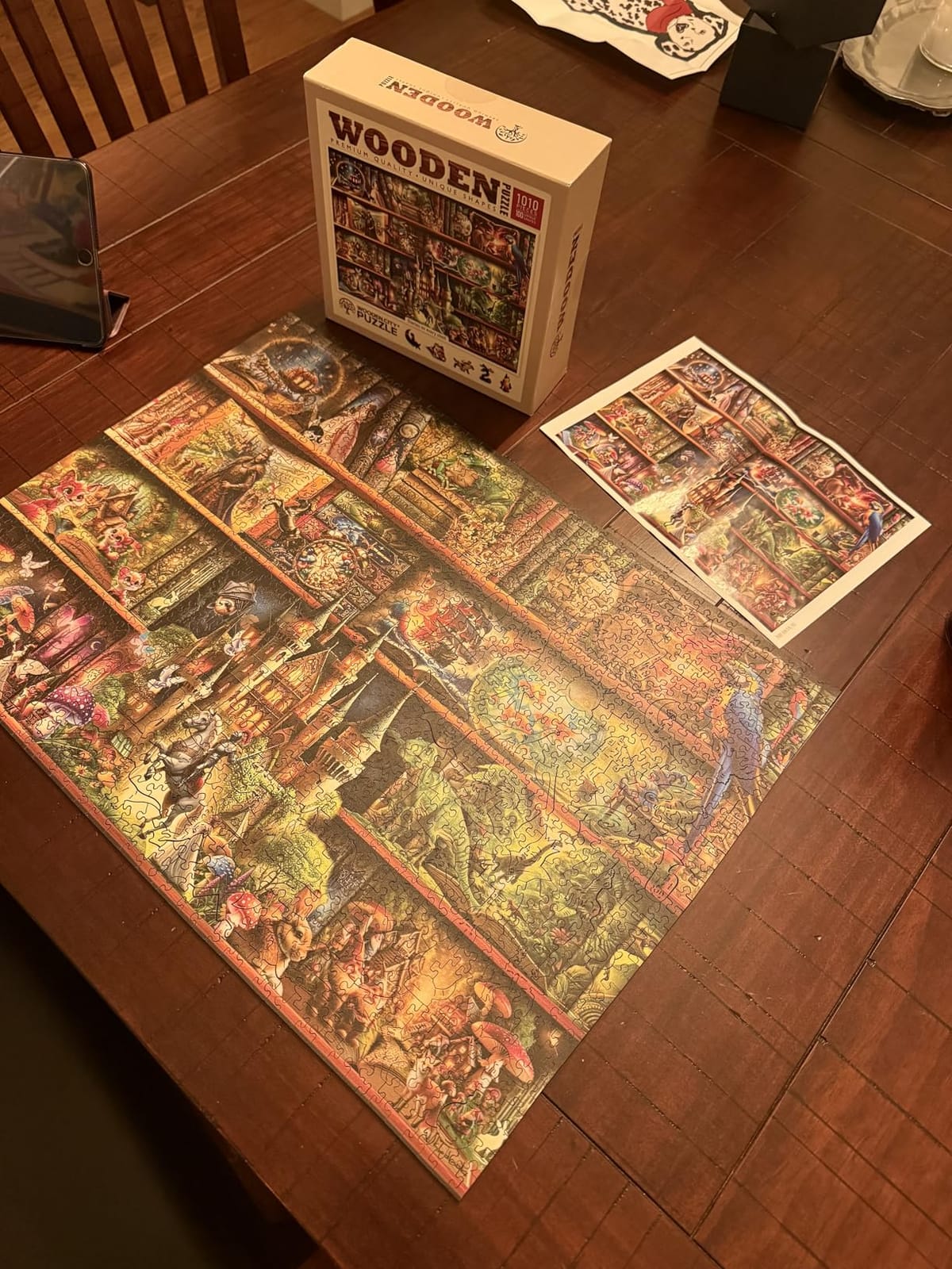 WOODEN.CITY Wooden Puzzles for Adults 1000 Pieces - Stories on Every Shelf - Bookshelves Scene | Made in EU | Gift for Book Lovers | Size 21,25 x 15,5 in customer photo 2