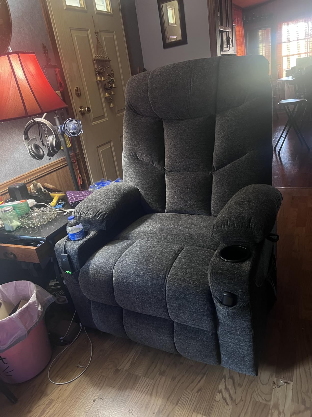 MCombo Power Lift Recliner Chair for Elderly, Fabric 7283 (Brown, Large) customer photo 2