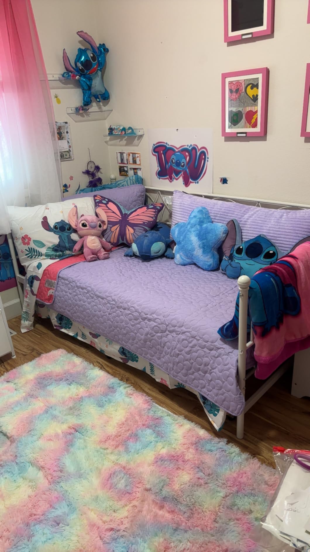 IDEALHOUSE Twin Daybed with Trundle, Metal Trundle Bed, Black customer photo 2