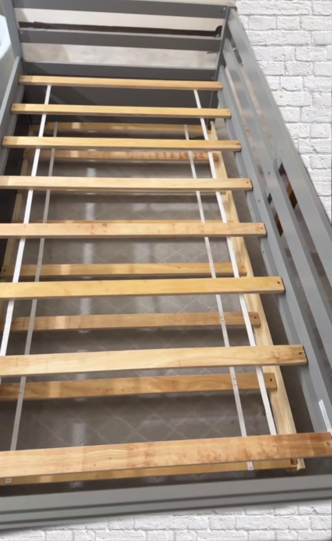 Giantex Twin Daybed with Trundle, Wood Trundle Bed with Wood Slat Support, Mid Century Day Bed Frame for Living Room Guest Room, No Box Spring Needed, Walnut customer photo 1