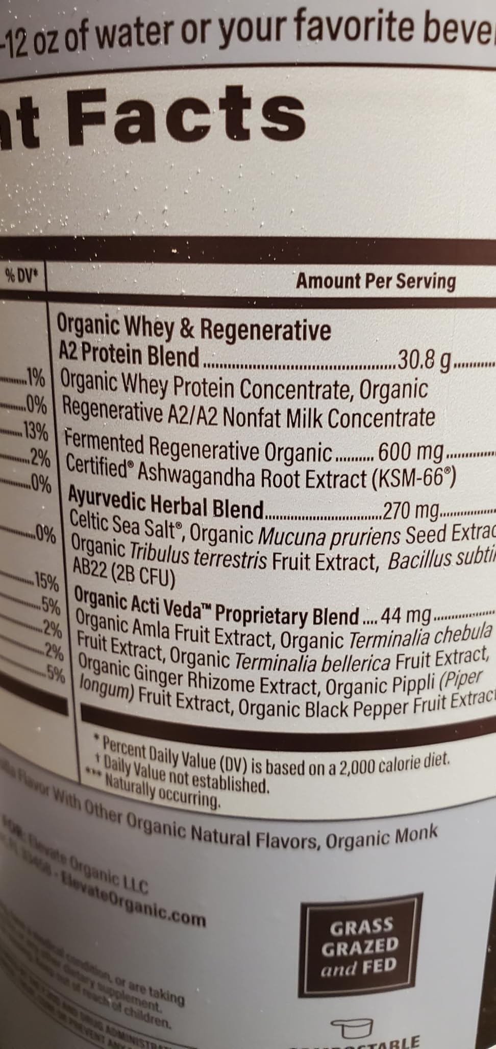 Women's Organic Regenerative A2 Whey Protein Powder, Vanilla, 20g Protein | KSM-66 Ashwagandha, Acti Veda, Shatavari Root, Menopause Support, Reduce Stress, Increase Energy, Improve Sleep, Vitamin D3 customer photo 1
