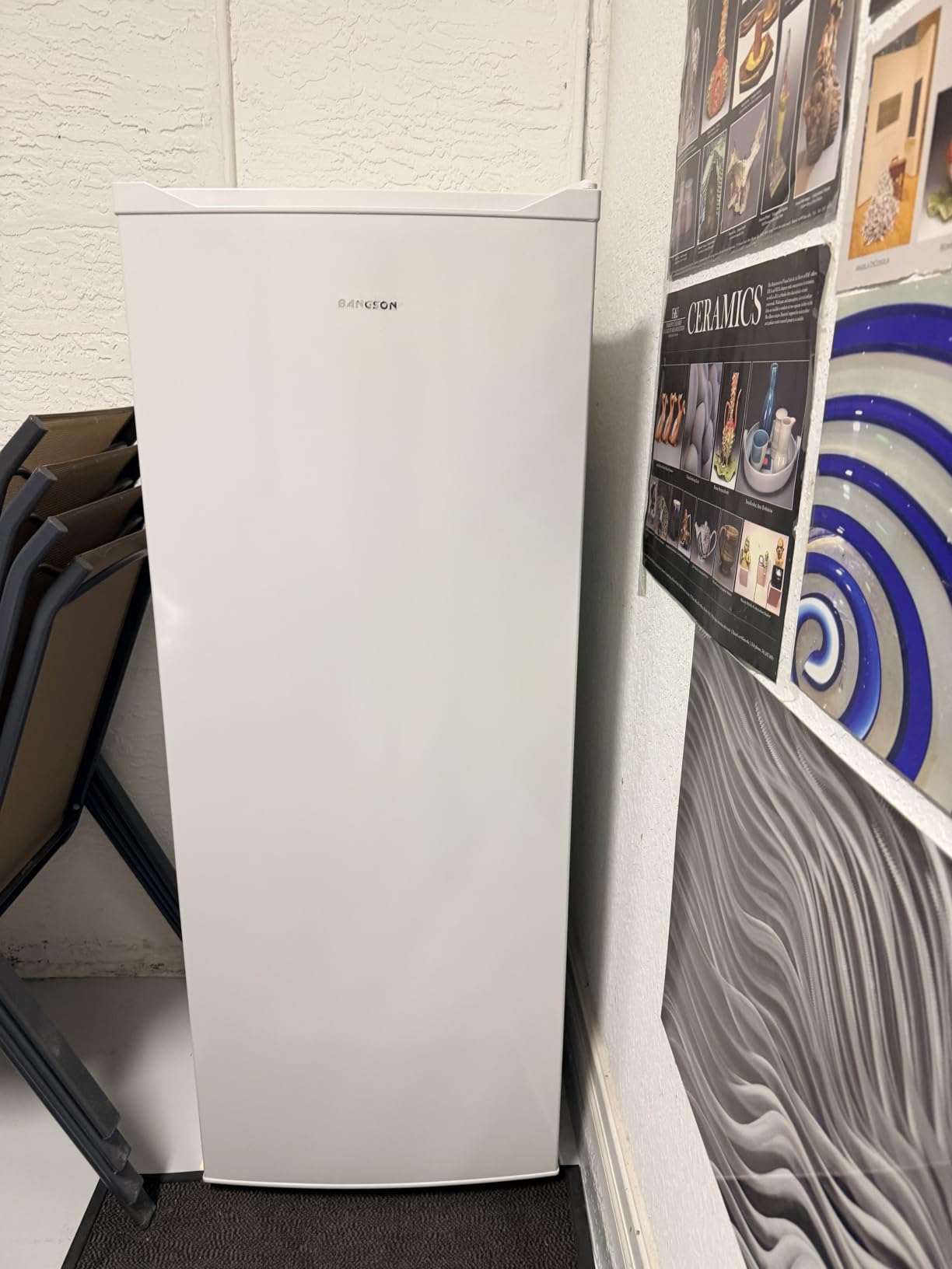 BANGSON 6.5 Cu.ft Upright Freezer for Apartment, Silver customer photo 1