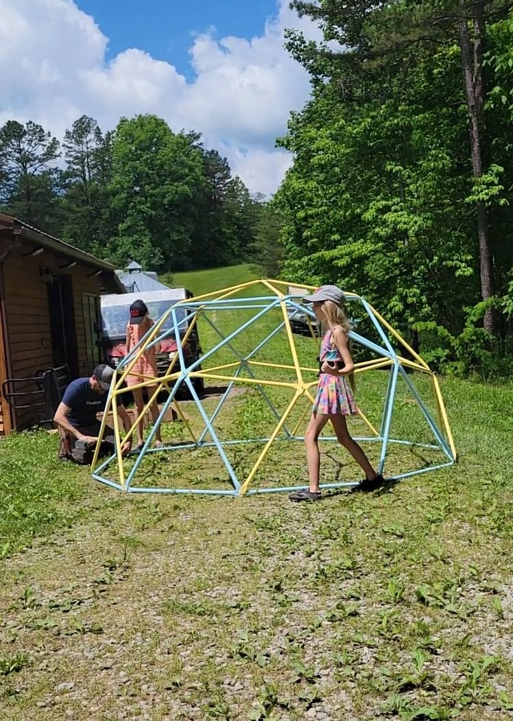 VEVOR Climbing Dome, 10FT Geometric Dome Climber with Saucer Swing, 1000LBS Loading Kid's Jungle Gym Playground, Easy-Assembly Outdoor Backyard Climbing Equipment for Boys Girls 3 to 10 Years Old customer photo 1