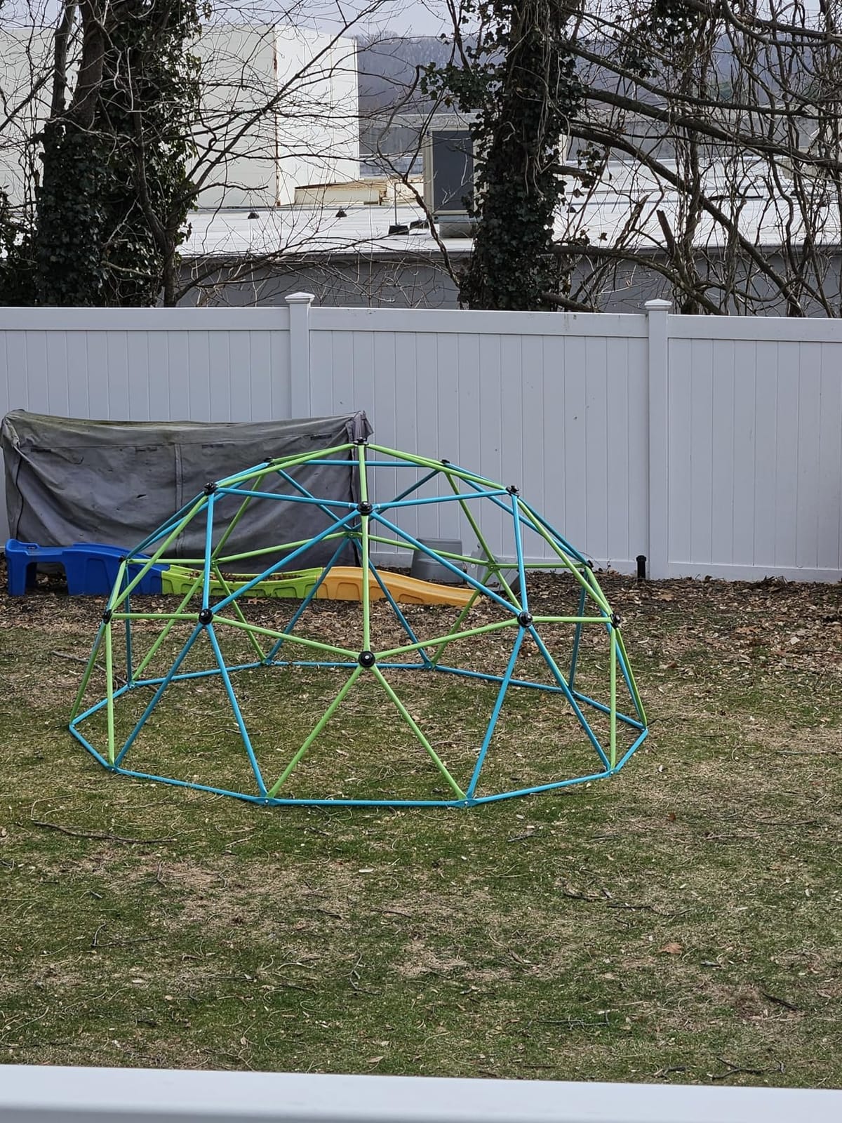 VEVOR Climbing Dome, 10FT Geometric Dome Climber with Saucer Swing, 1000LBS Loading Kid's Jungle Gym Playground, Easy-Assembly Outdoor Backyard Climbing Equipment for Boys Girls 3 to 10 Years Old customer photo 2