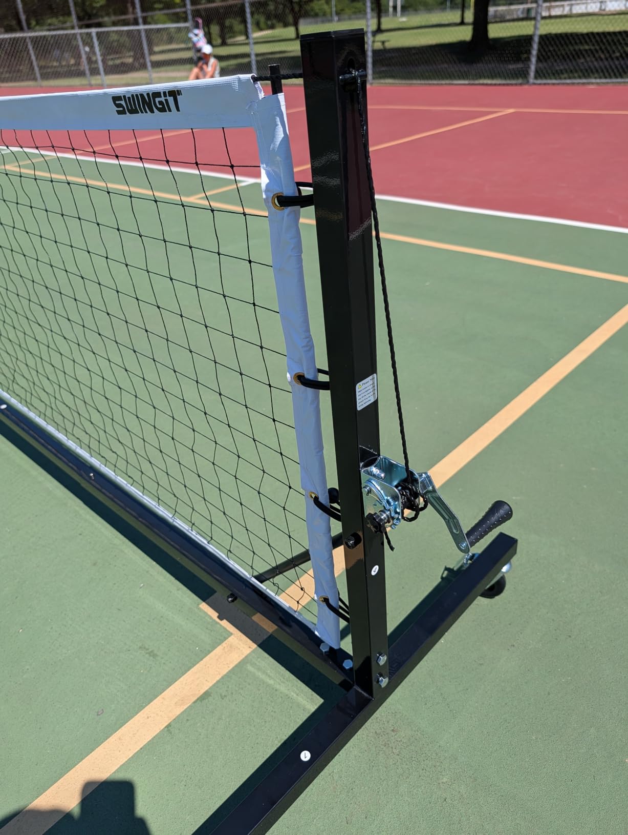 Pro Pickleball Net with Wheels, Hand Crank Tension System, 22ft Tournament IFP Regulation Size, Heavy Duty Frame, Anti-Sag, Locking Wheels, Perfect for Outdoor Court & Indoor Gym customer photo 1