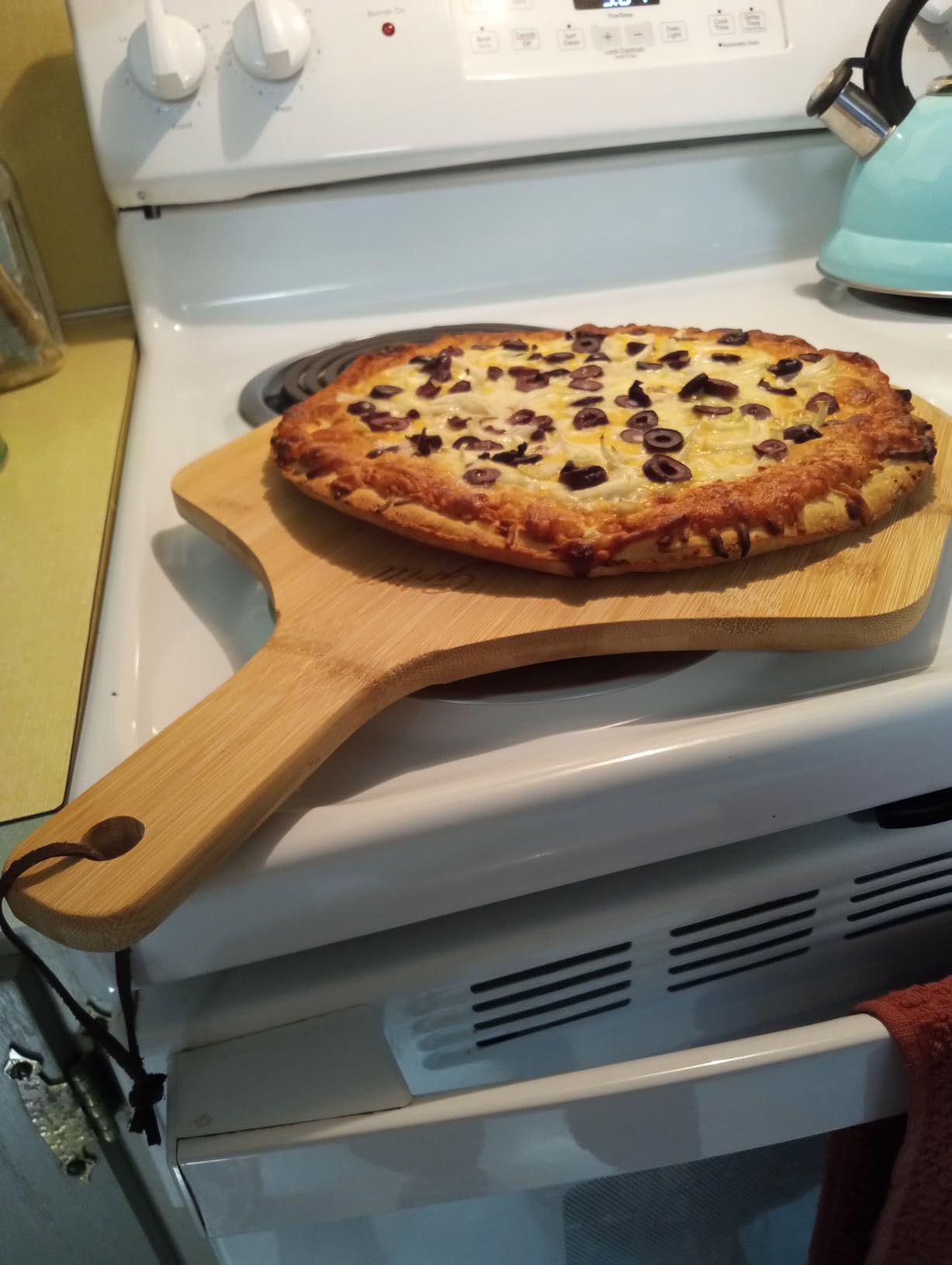 Hans Grill Bamboo Wooden Pizza Peel, 12 Inch Paddle for Oven customer photo 1
