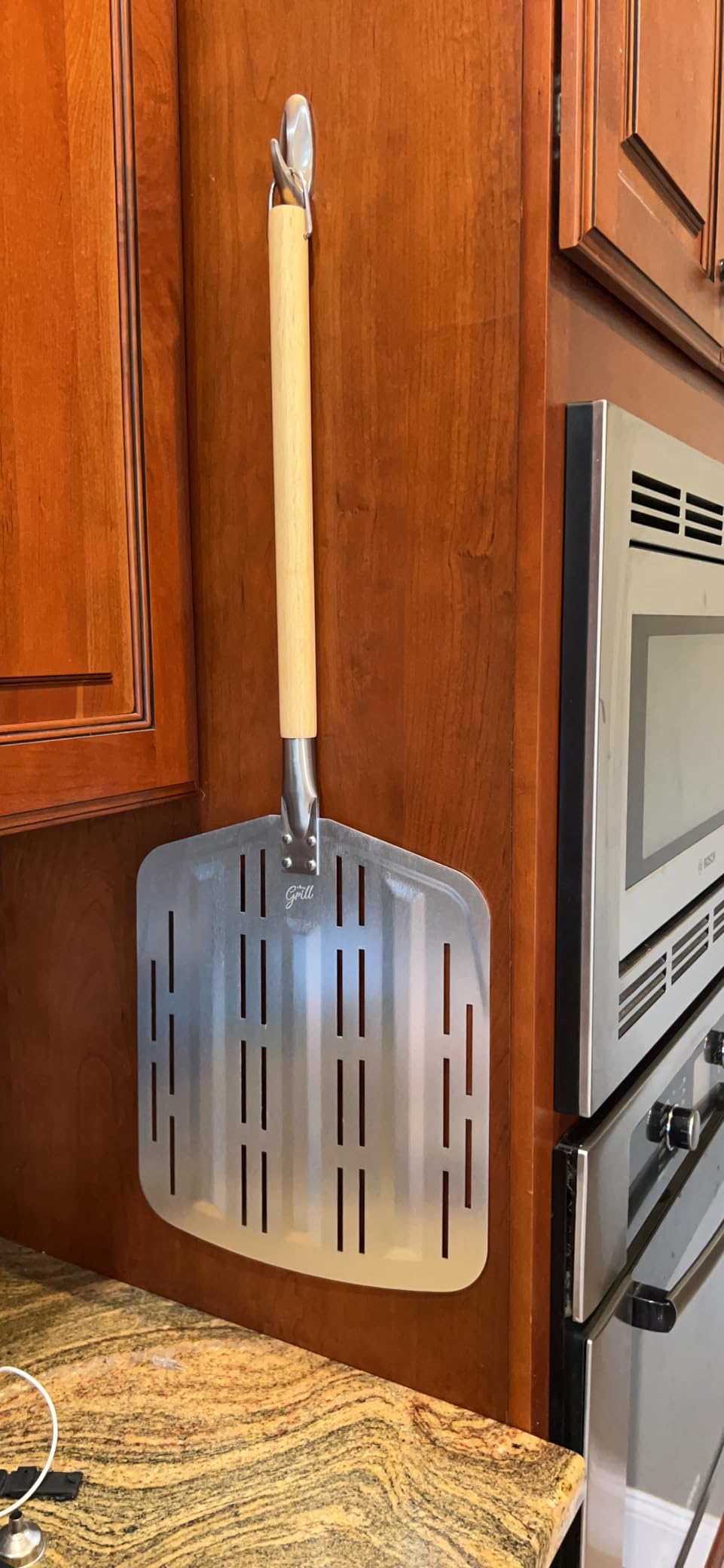 Hans Grill Bamboo Wooden Pizza Peel, 12 Inch Paddle for Oven customer photo 2