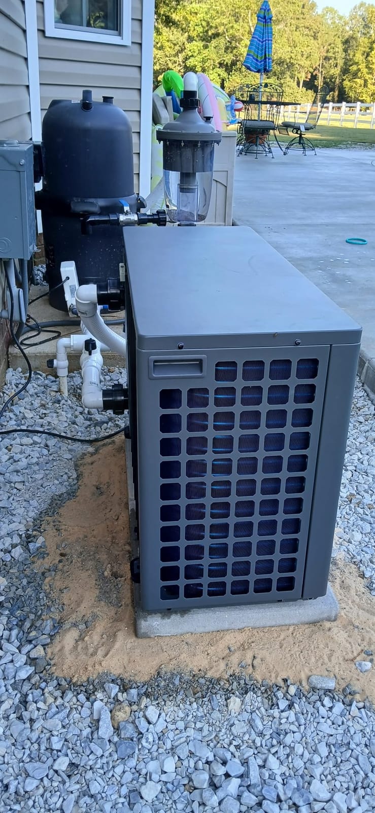 120,000 Btu Inverter Pool Heat Pump for Inground Pools 220V customer photo 2