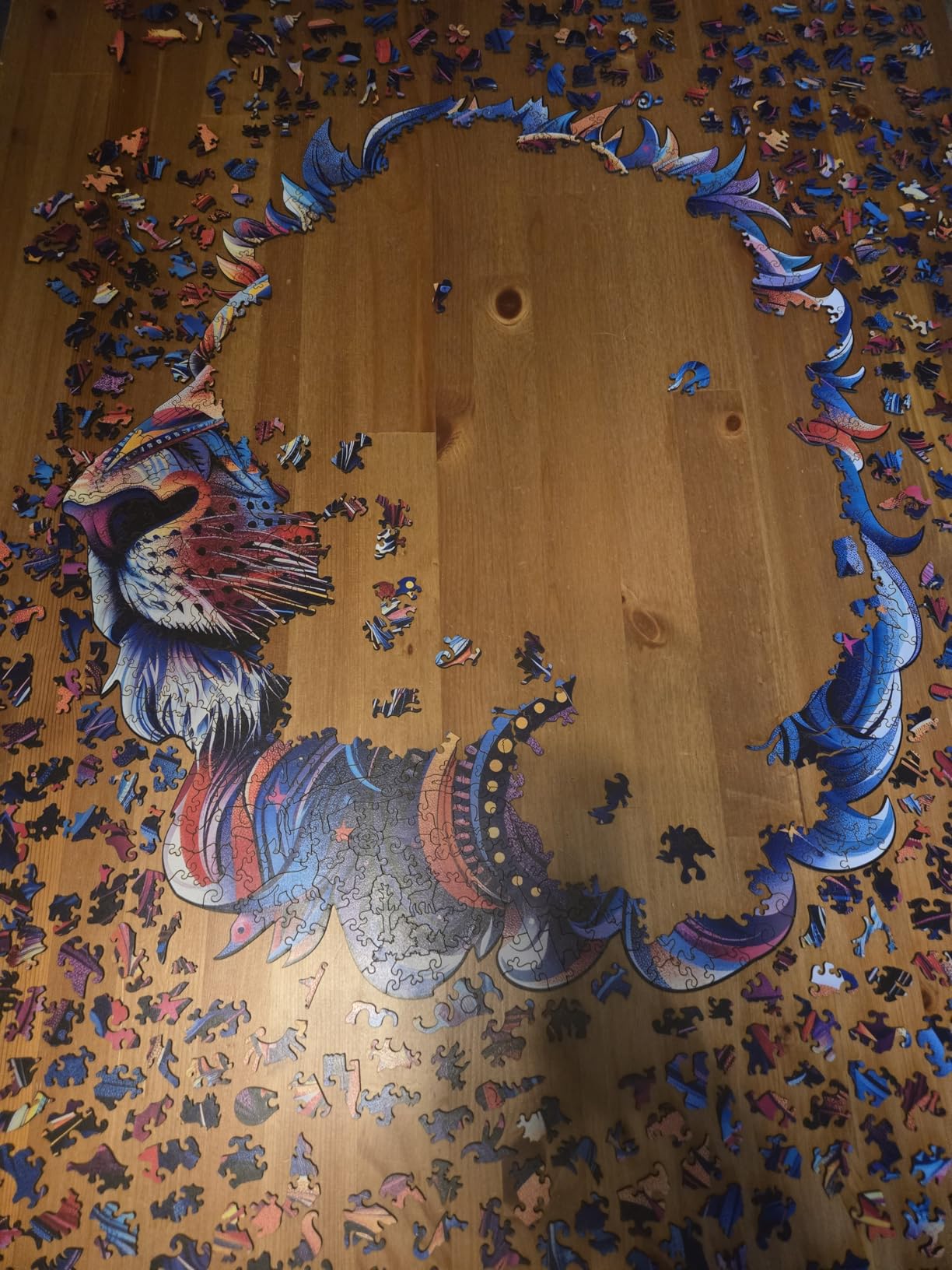 Qiuenisray Wooden Puzzles for Adults 1000 Pieces, Lion Jigsaw Puzzles customer photo 2