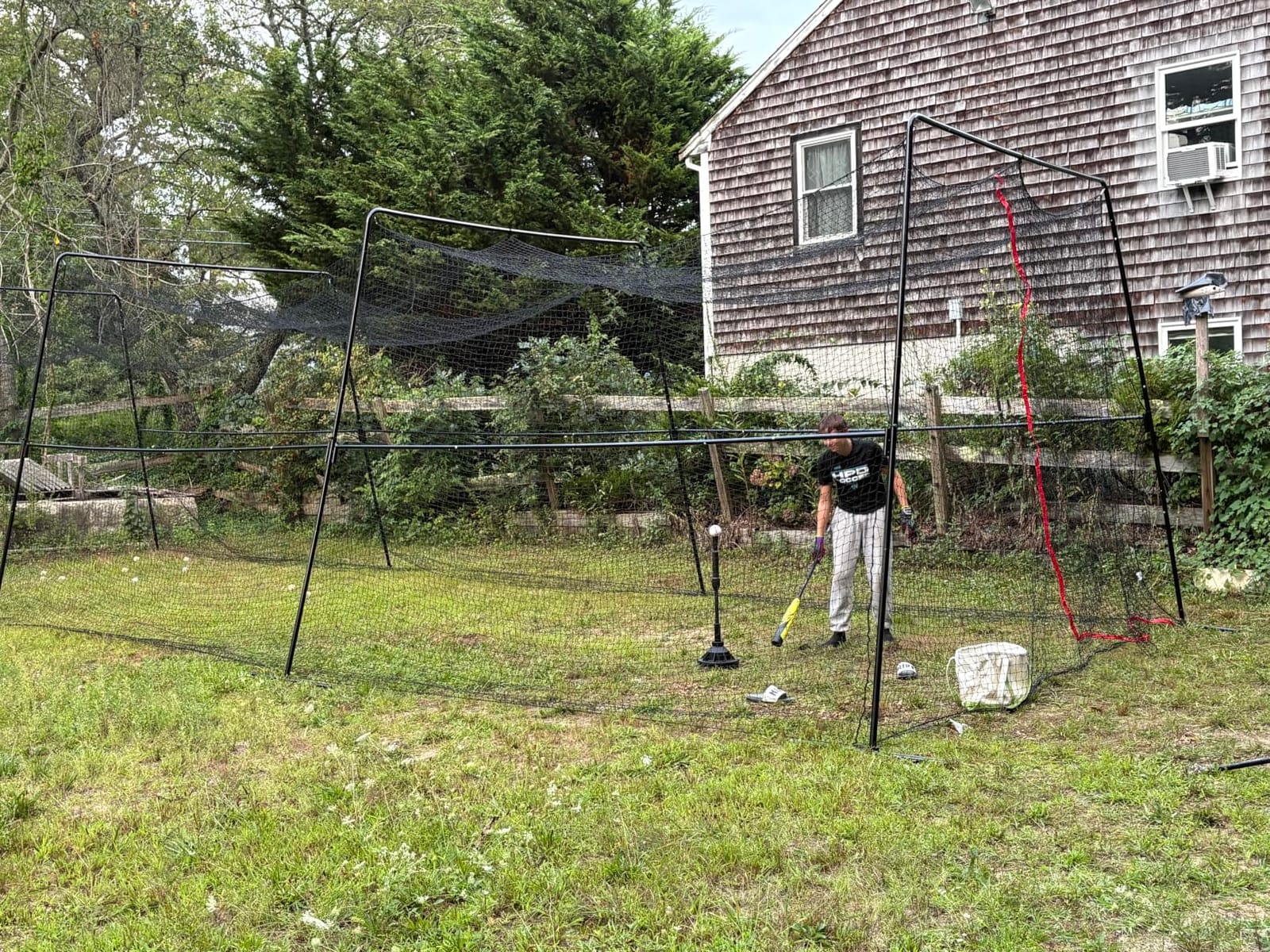 RIIFRILY Baseball Batting Cages for Backyard with Net and Frame, 20/30/40FT customer photo 1