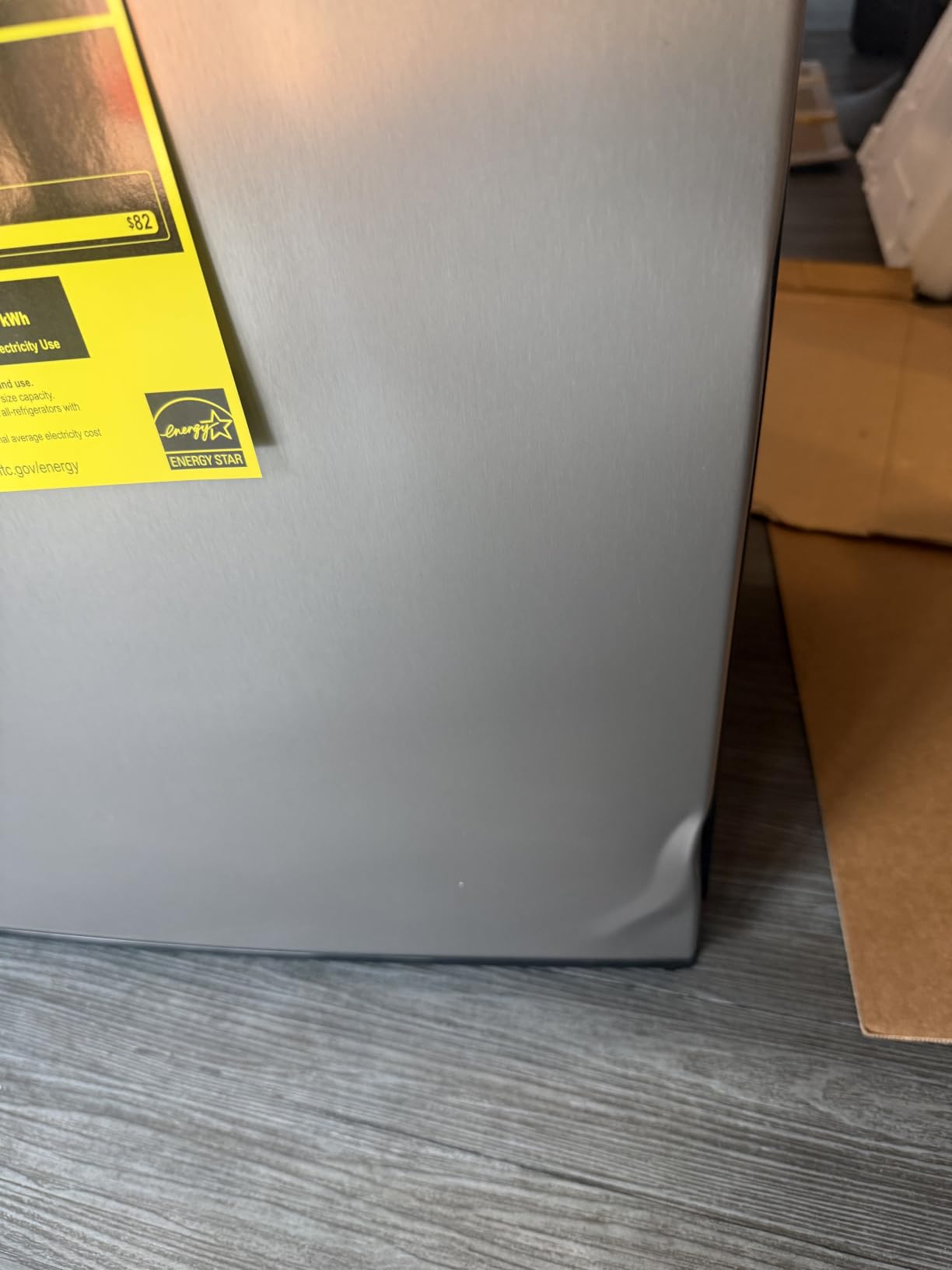 3.2 Cu. Ft. Mini Fridge with Freezer Small Refrigerator, Mini fridge for Bedroom, Dorm, Single Door, Energy Saving, Low Noise, Mini Fridge for Office (Grey) customer photo 2