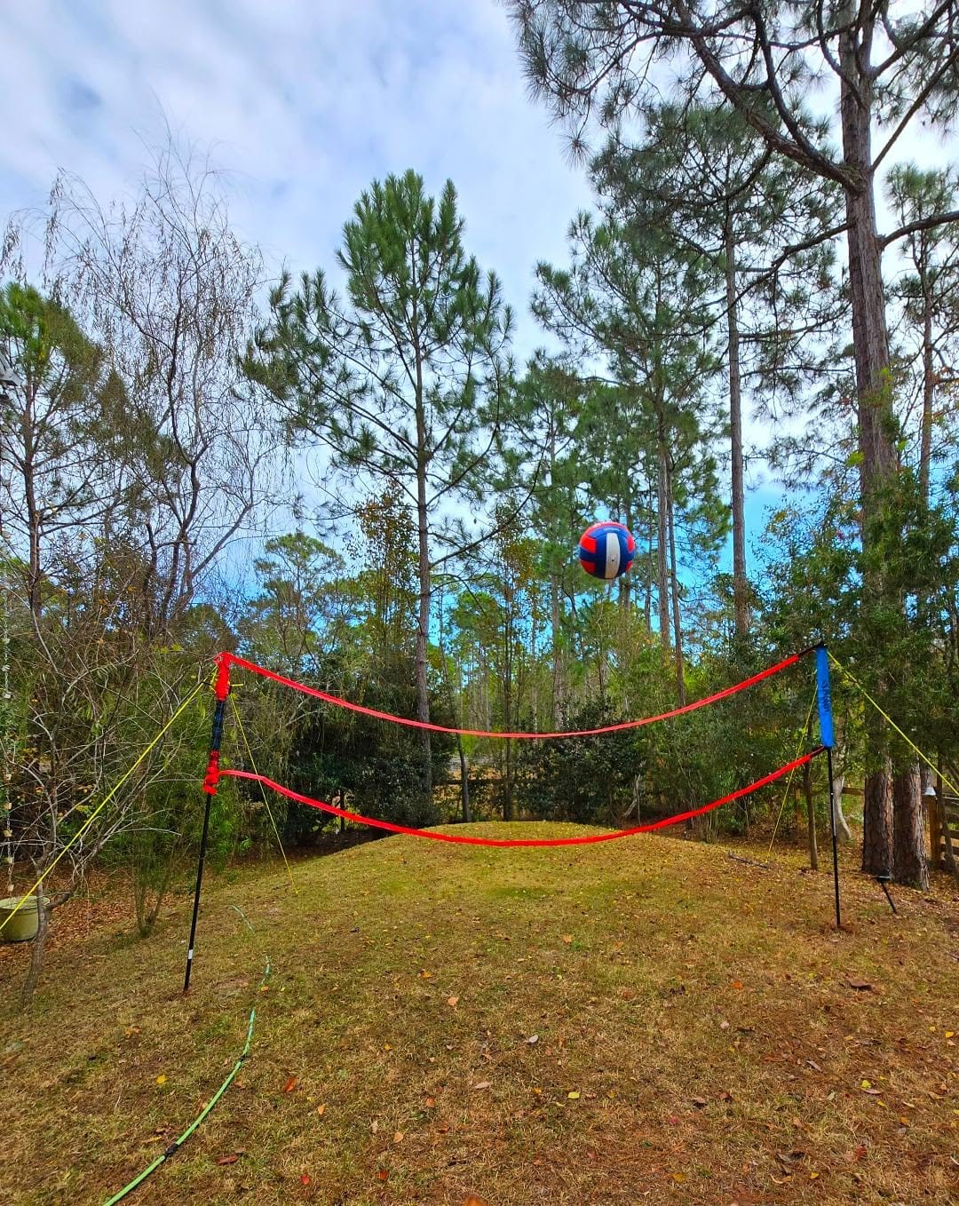 Portable Volleyball Net Set for Backyard, Adjustable Width (32/26/20FT) & Height, Anti-Sag Tension Design for Outdoor Stability, PU Volleyball with Pump, Carry Bag customer photo 2