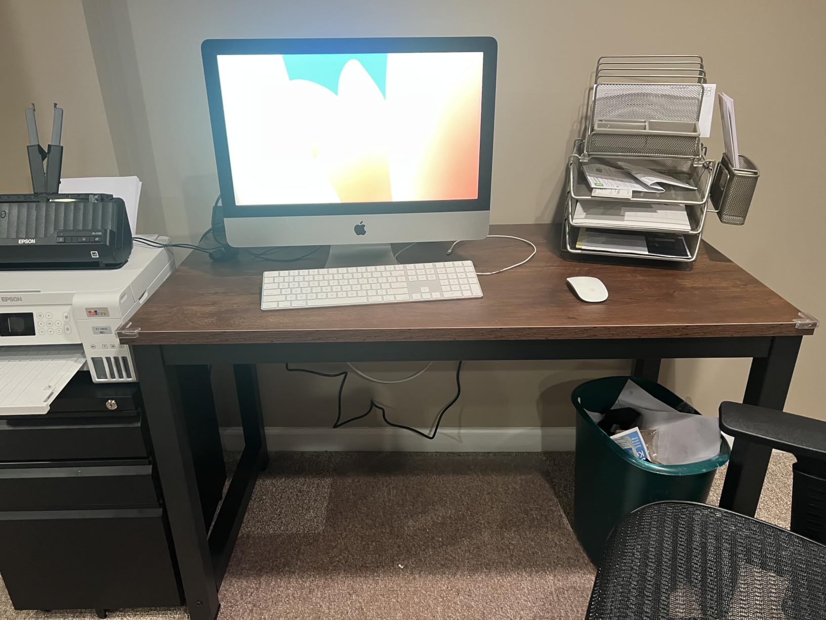 Tribesigns Modern Computer Desk, 63 x 31.5 inch Large Office Desk Computer Table Study Writing Desk Workstation for Home Office, Black customer photo 2