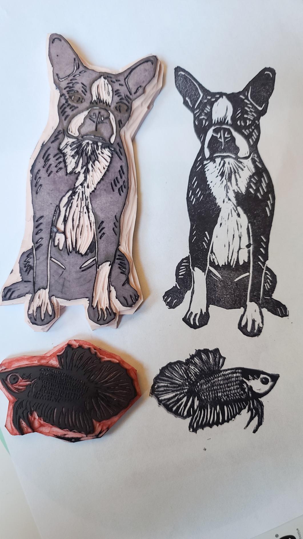 SGHUO Linocut Kit for Beginners, Stamp Making Set with Tools customer photo 2