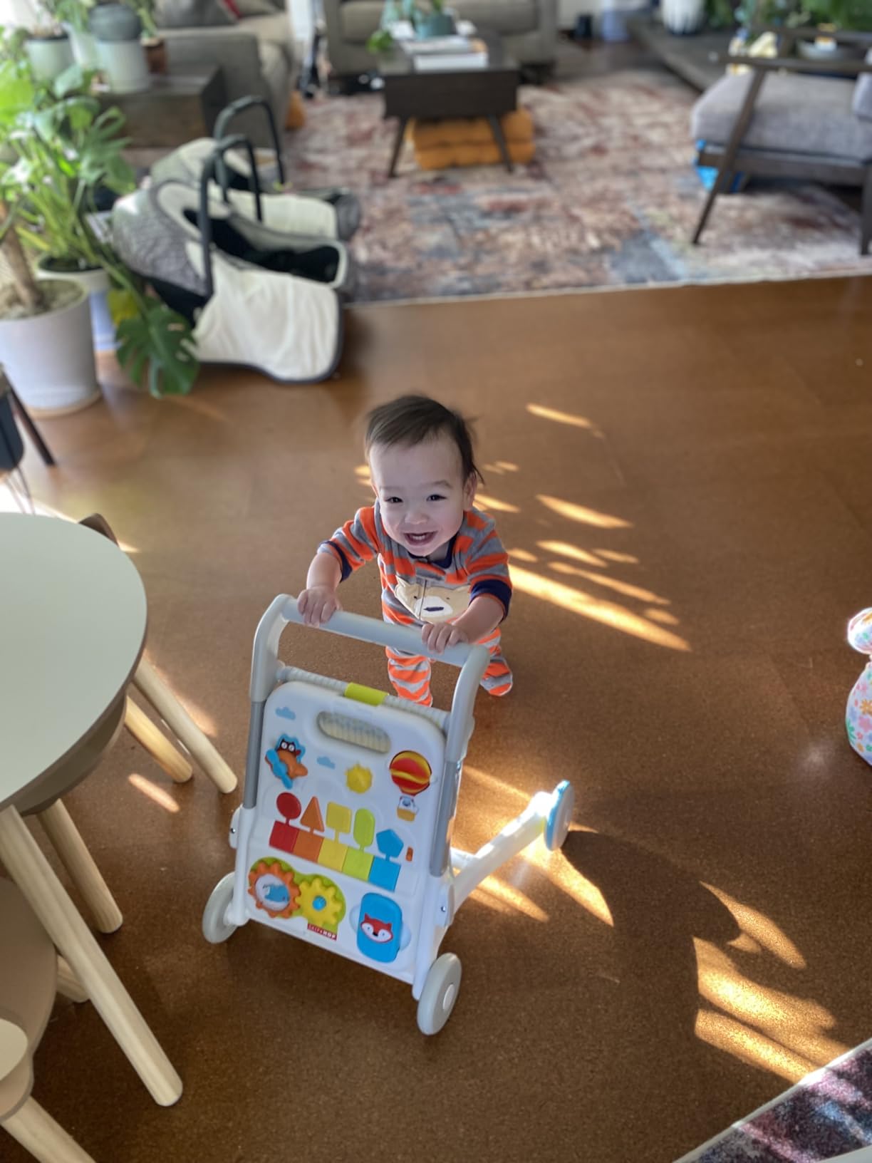 Skip Hop Baby Walker 5-in-1 Sit to Stand Convertible Light Up Walker with 50+ Activities for Developmental Play, Songs and Sounds 3 Adjustable Handle Heights and Speed Control Switch Farmstand Age 6m+ customer photo 2