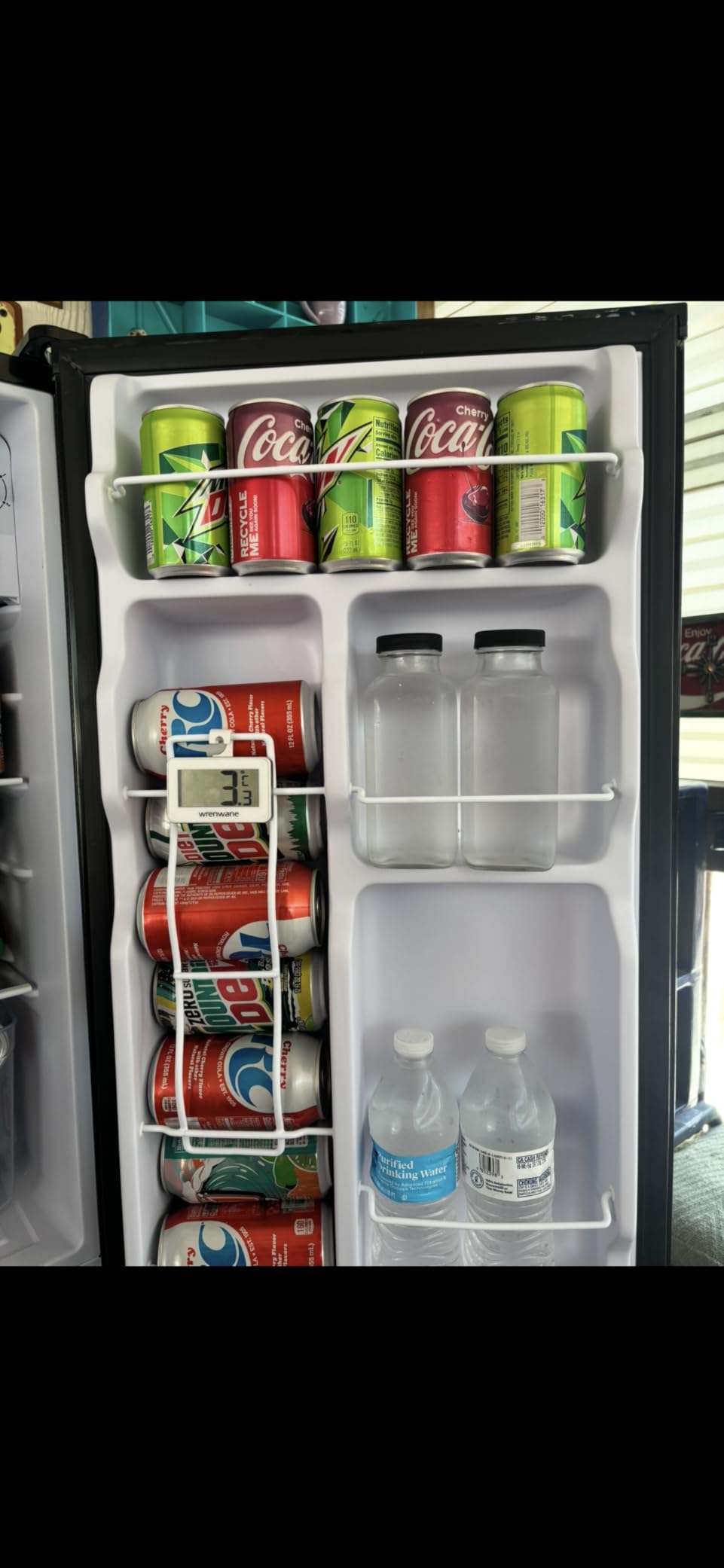 NEWBULIG Mini Fridge with Freezer 3.2 Cu.Ft Small Refrigerator for Office, Dorm, Small Fridge with Adjustable Thermostat, Energy Saving, Singel Door, Black customer photo 1