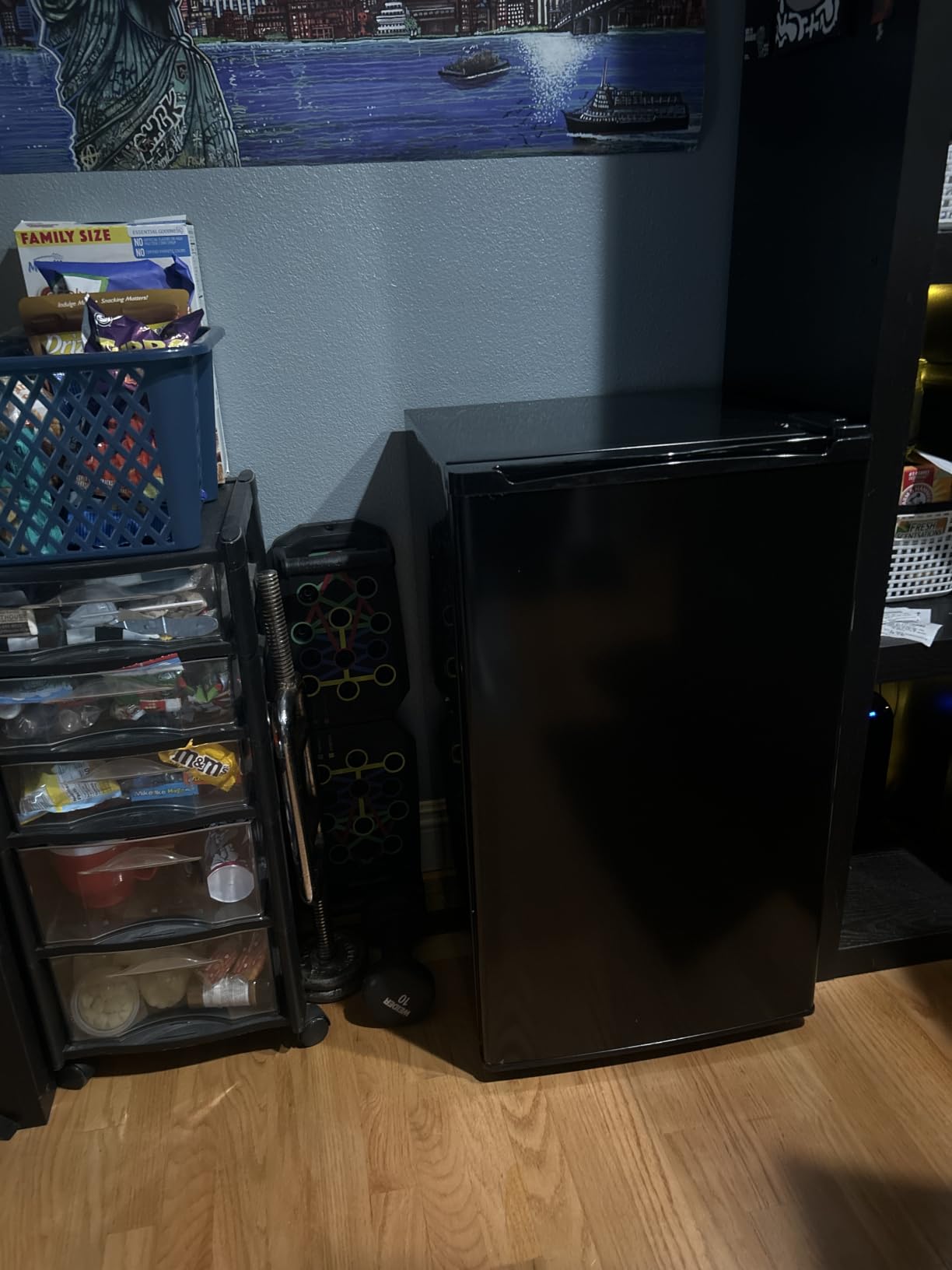 NEWBULIG Mini Fridge with Freezer 3.2 Cu.Ft Small Refrigerator for Office, Dorm, Small Fridge with Adjustable Thermostat, Energy Saving, Singel Door, Black customer photo 2