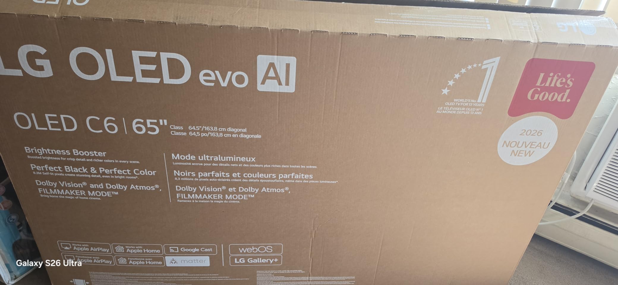 LG 65-Inch Class OLED evo AI 4K C6 Series Smart TV w/Dolby Atmos, Dolby Vision, HDR10, AI Super Upscaling 4K, Filmmaker Mode, Wow Orchestra, Compatible with Alexa (OLED65C6PUA, 2026) customer photo 1