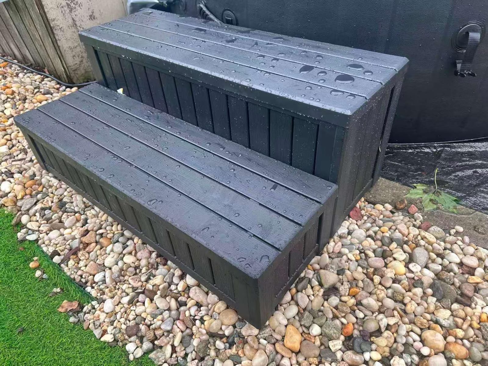 36.4‘’ Hot Tub Steps with Storage, 600‑lb Weight Capacit Spa Steps customer photo 2