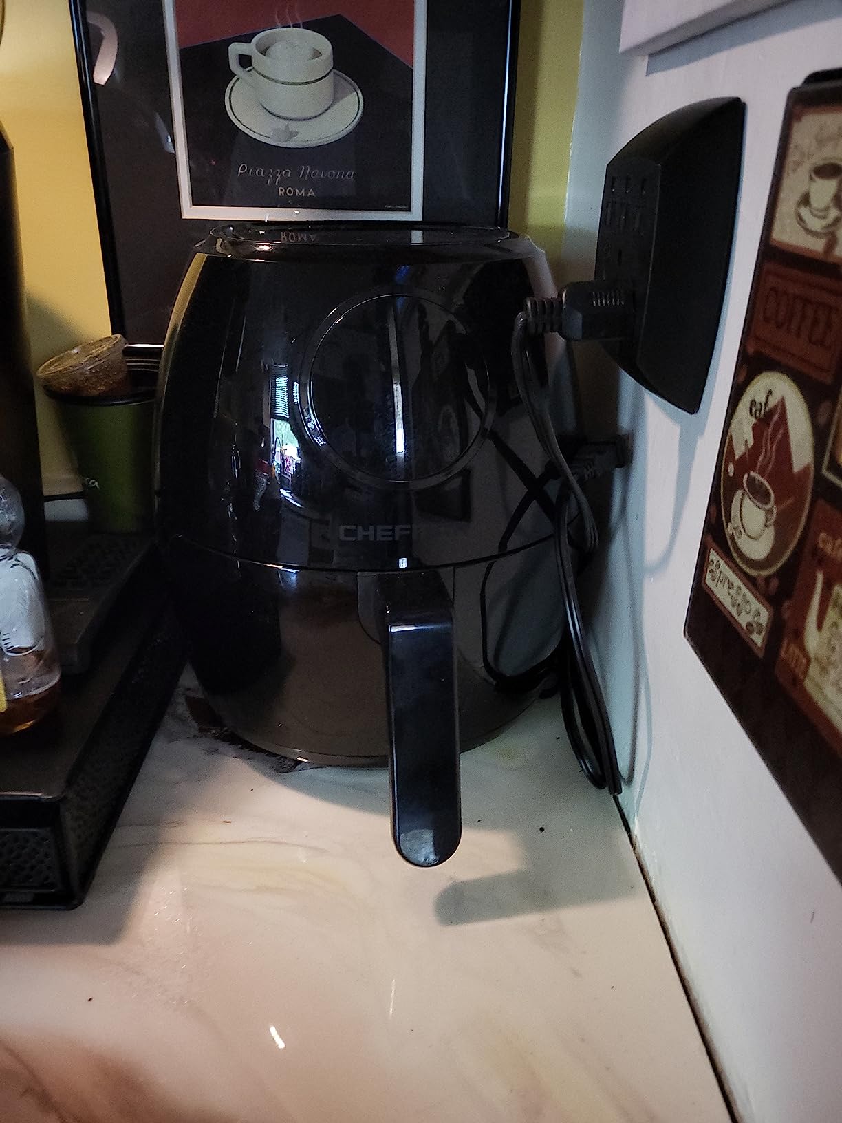 Chefman Compact Air Fryer 3.5 QT - Slim Design Fits Small Kitchens, 4-in-1 Air Fry, Bake, Dehydrate, Frozen, 450°F Max Temp, Narrow Footprint Saves Counter Space, Nonstick Ceramic, Dishwasher-Safe customer photo 1