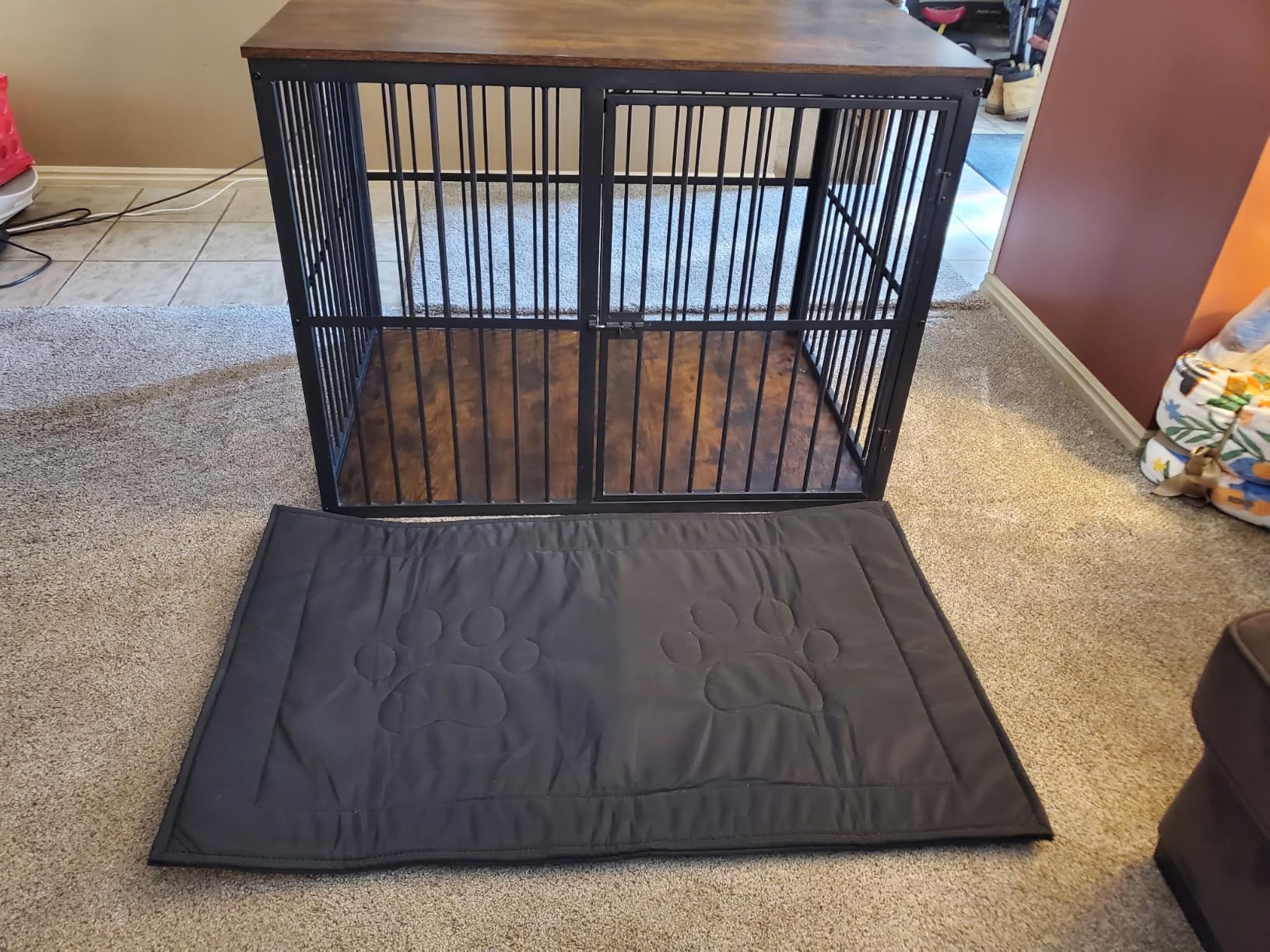 Chew Proof Dog Crate Pad, Indestructible Durable Dog Crate Mat, 22