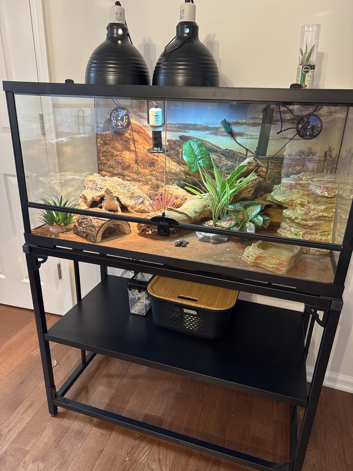 TOCRETOARE Fish Tank Stand 55-75 Gallon, Metal Aquarium Stand, 48.5