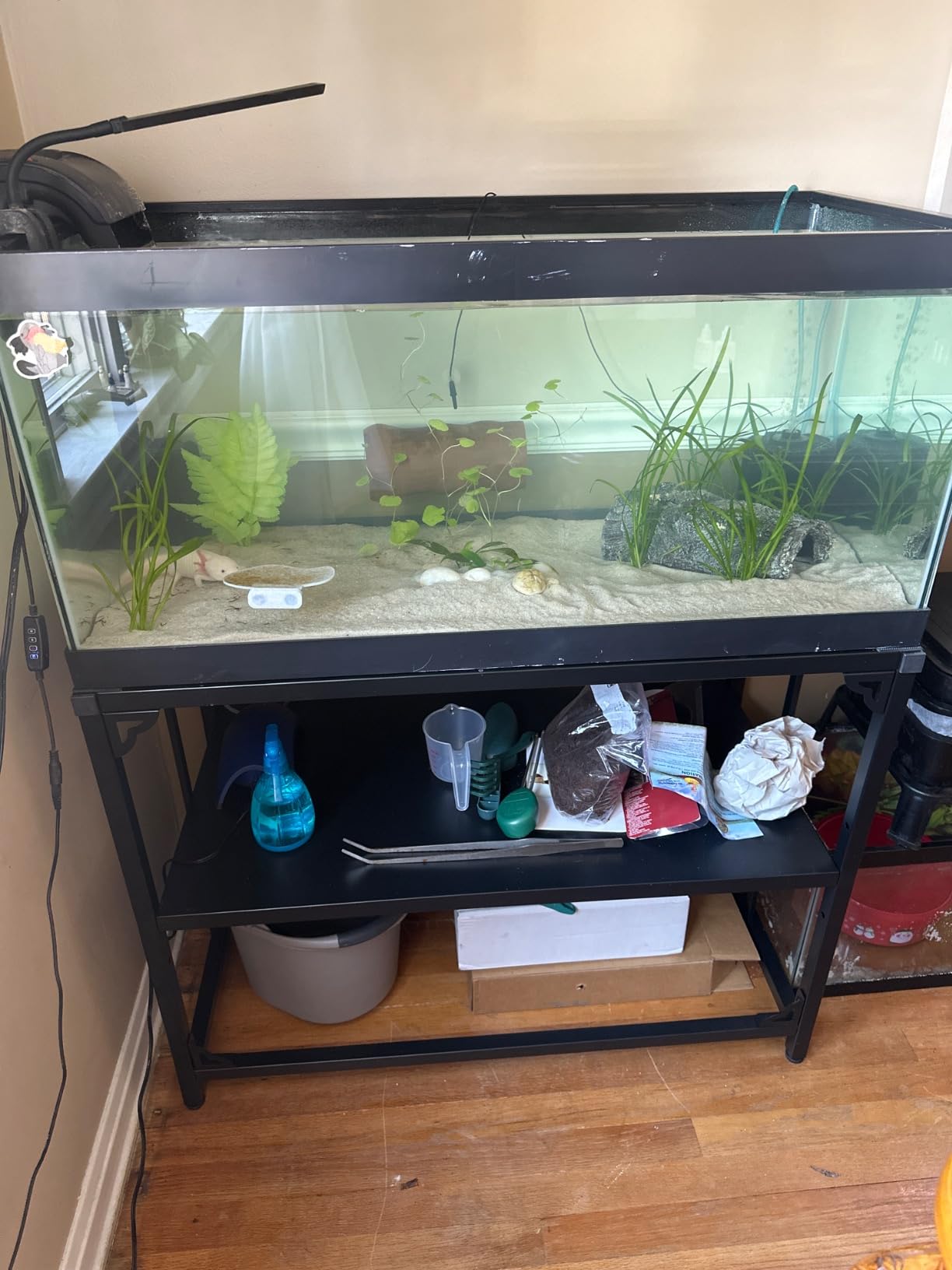 TOCRETOARE Fish Tank Stand 55-75 Gallon, Metal Aquarium Stand, 48.5