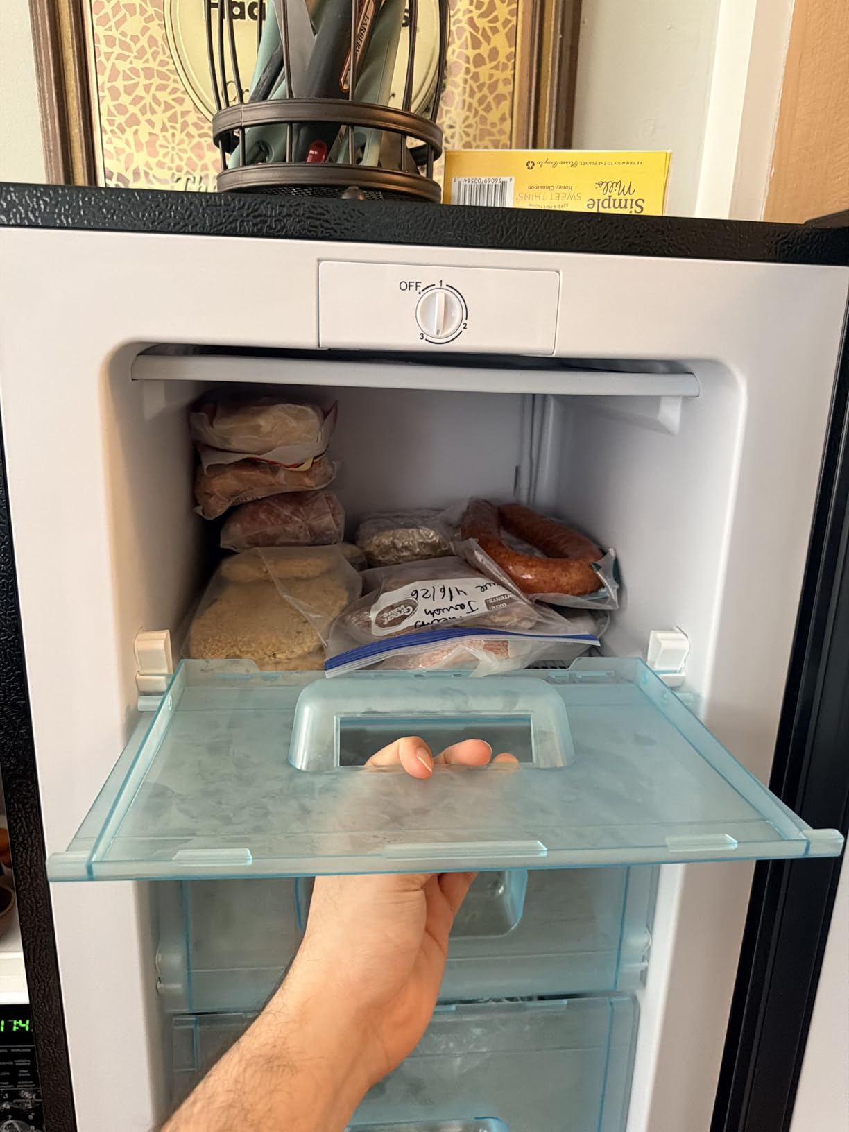 Maine 3.6 Cu. Ft. Small Upright Freezer, Compact Mini Freezer Glossy Silver customer photo 1