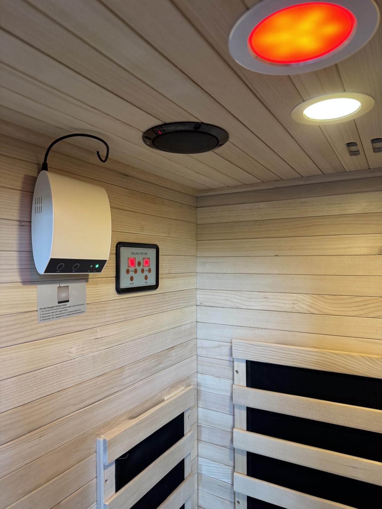 Aoxun Outdoor Barrel Sauna, 4-6 Person Traditional Solid Wood Sauna, Dry&Steam Sauna with Sauna Stove, 220V/6KW Electric Heater, Sauna Stone customer photo 1