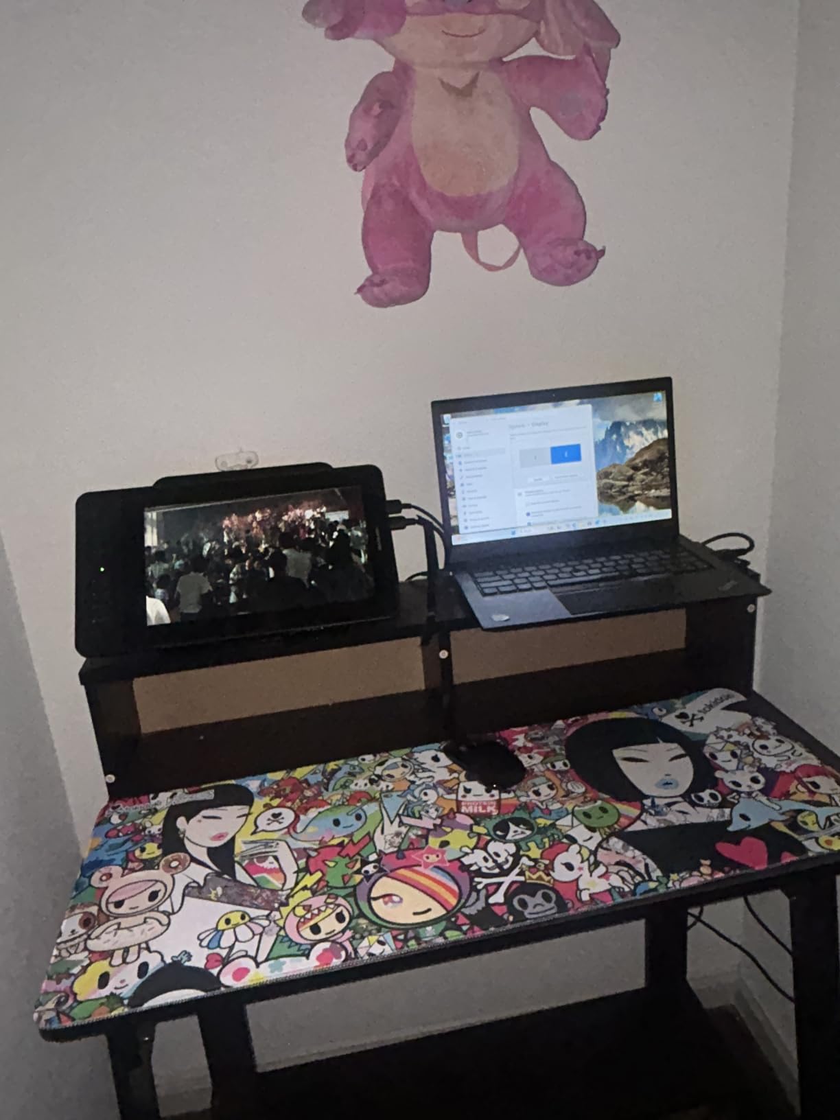 Furinno Jaya Desk, 39.2 Wide Computer Desk with Drawer, Darkwood customer photo 2