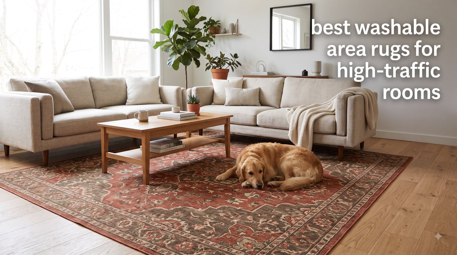 best washable area rugs for high-traffic rooms