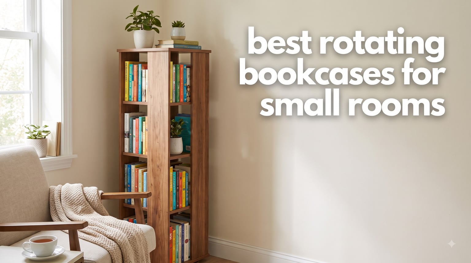 best rotating bookcases for small rooms