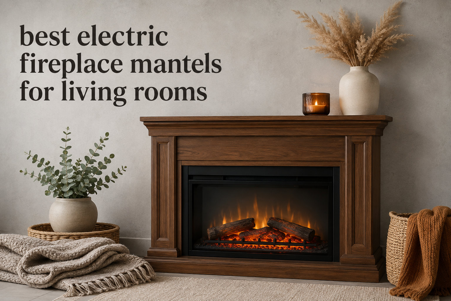 best electric fireplace mantels for living rooms