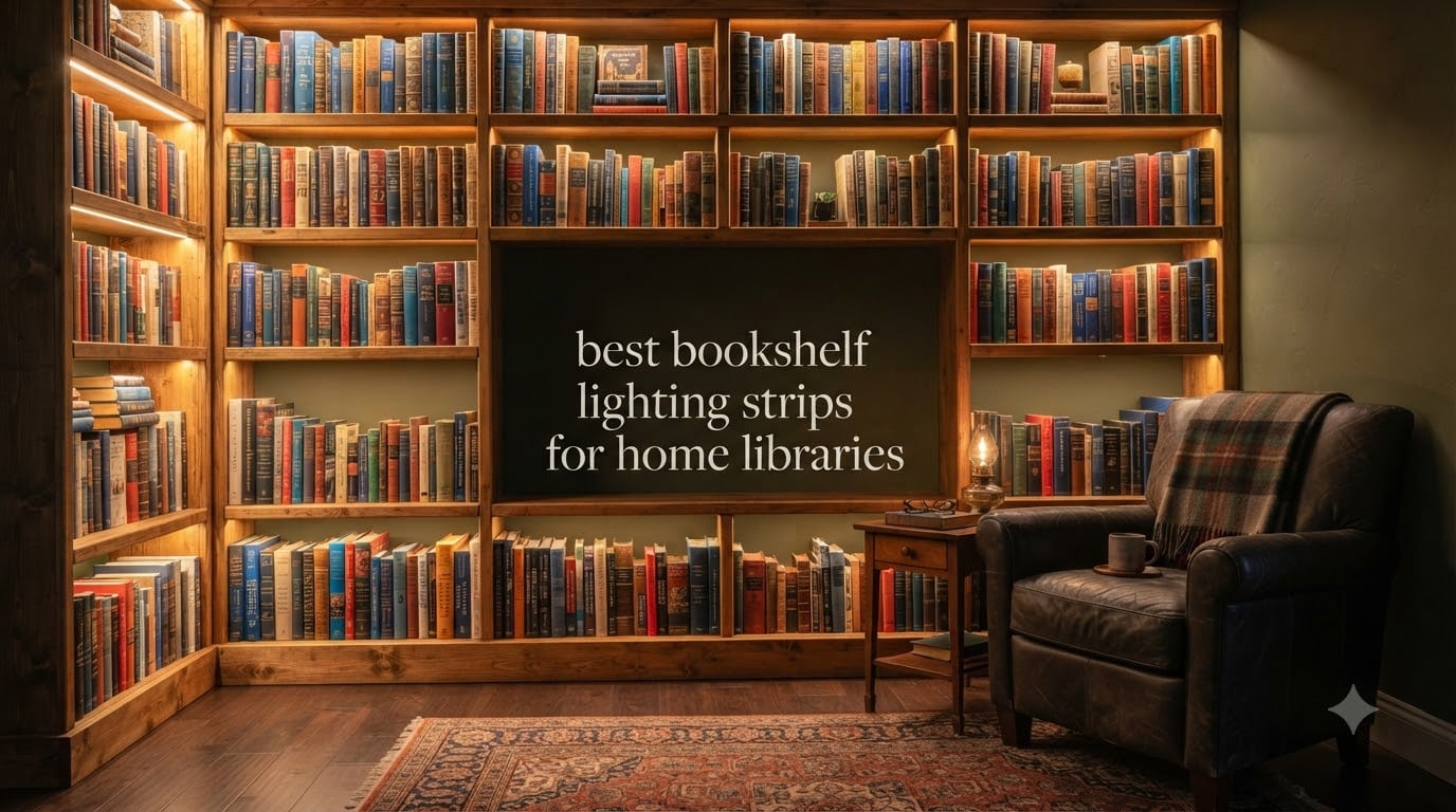 best bookshelf lighting strips for home libraries