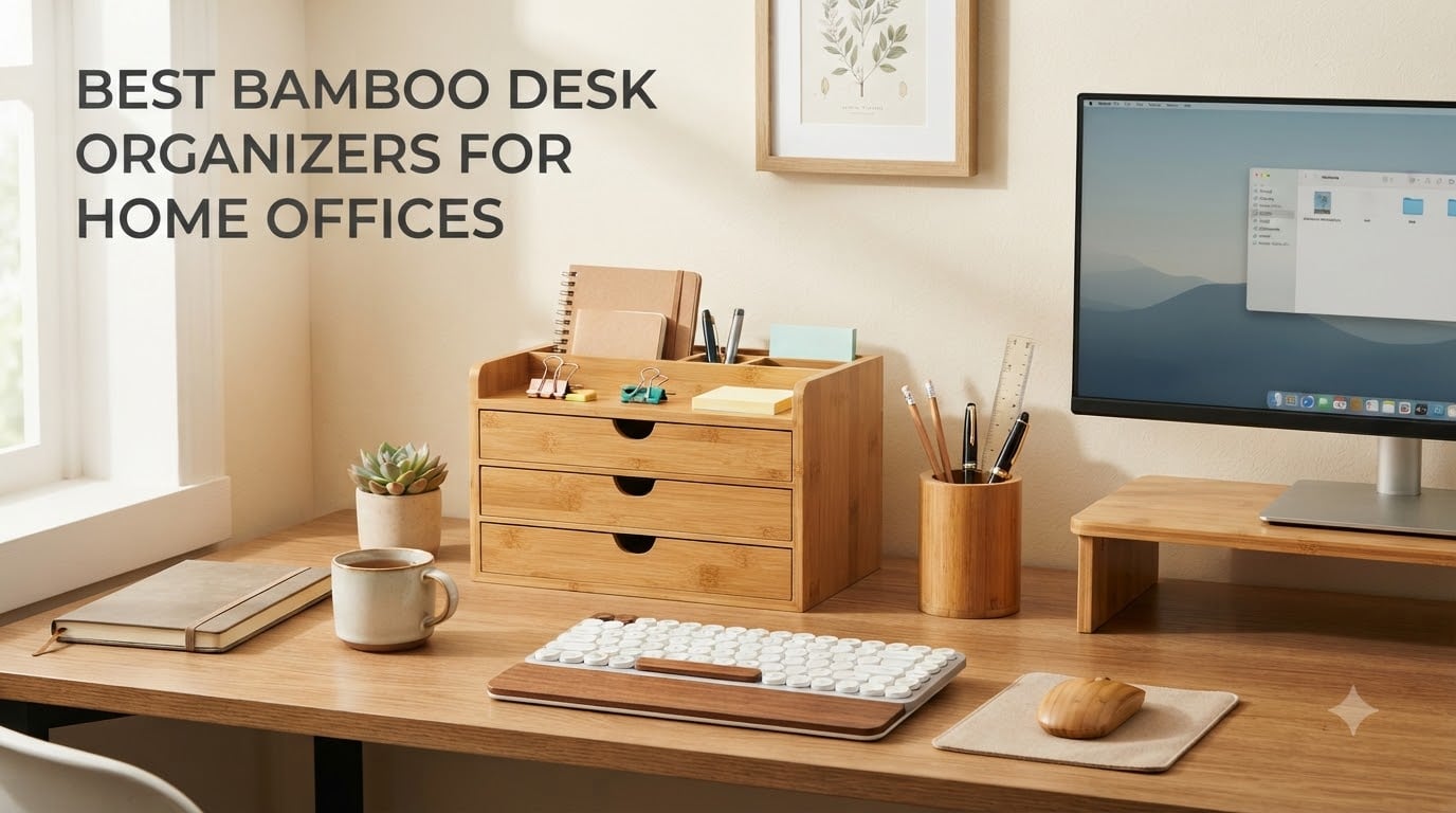 best bamboo desk organizers for home offices