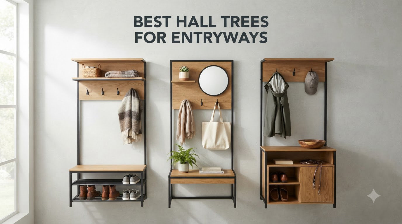 best hall trees for entryways