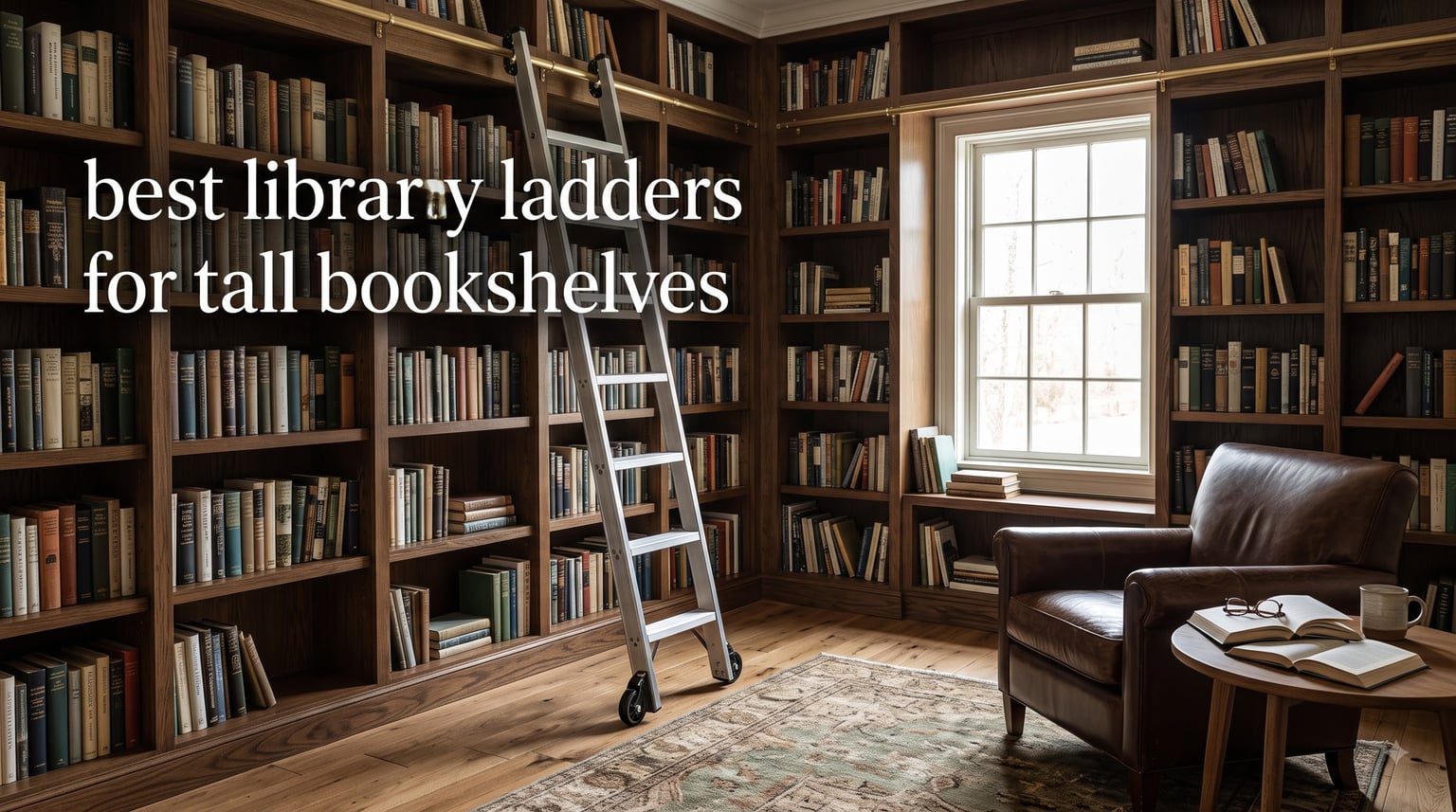 best library ladders for tall bookshelves