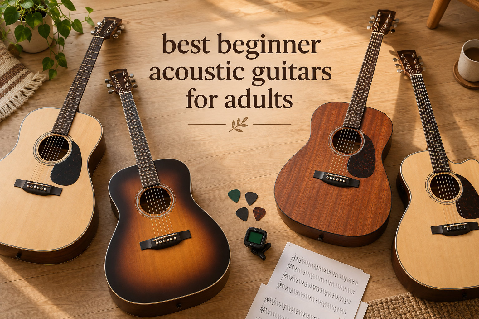 best beginner acoustic guitars for adults